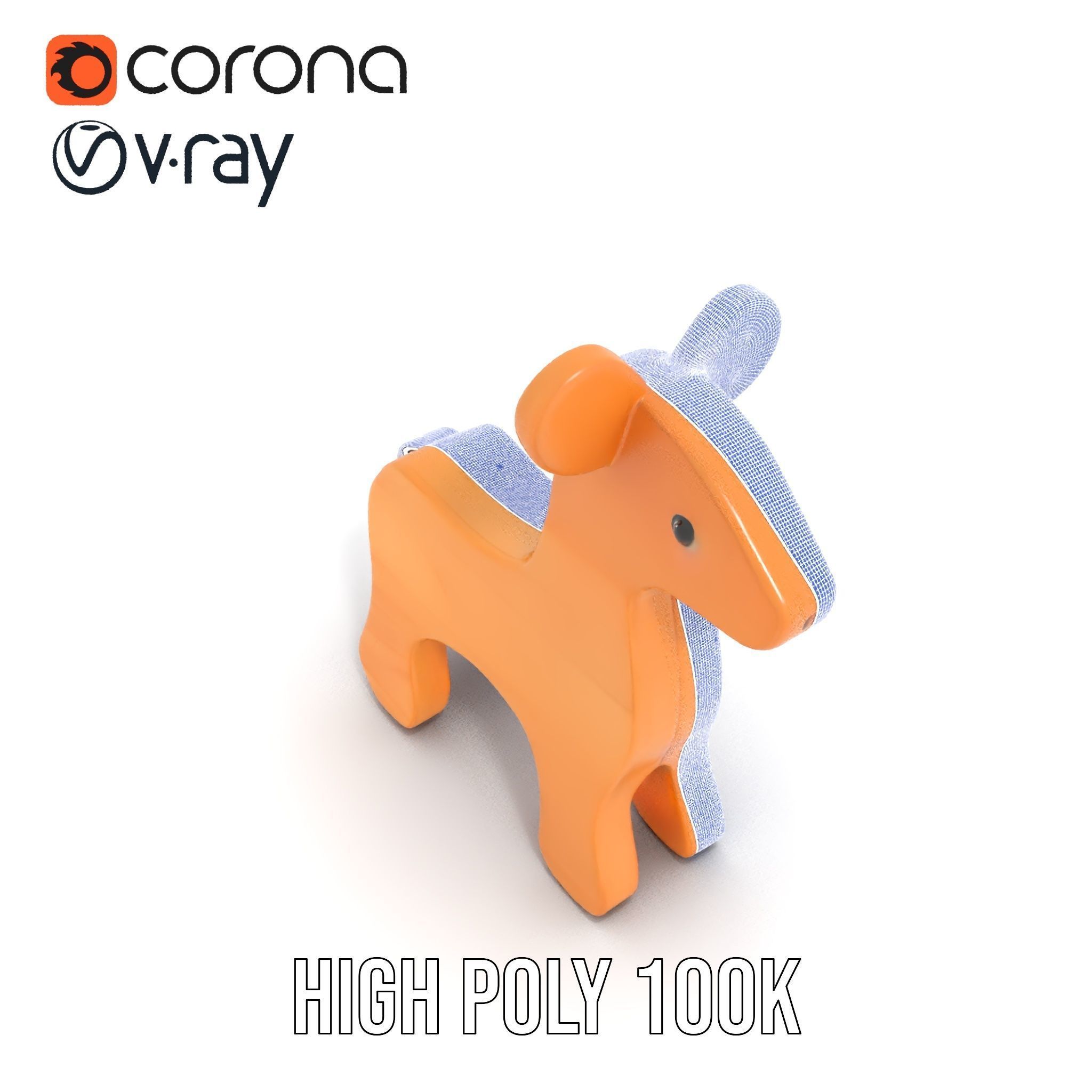 Wooden Animal Toy Model Pack for Rendering and Game Development Low-poly 3D model_31
