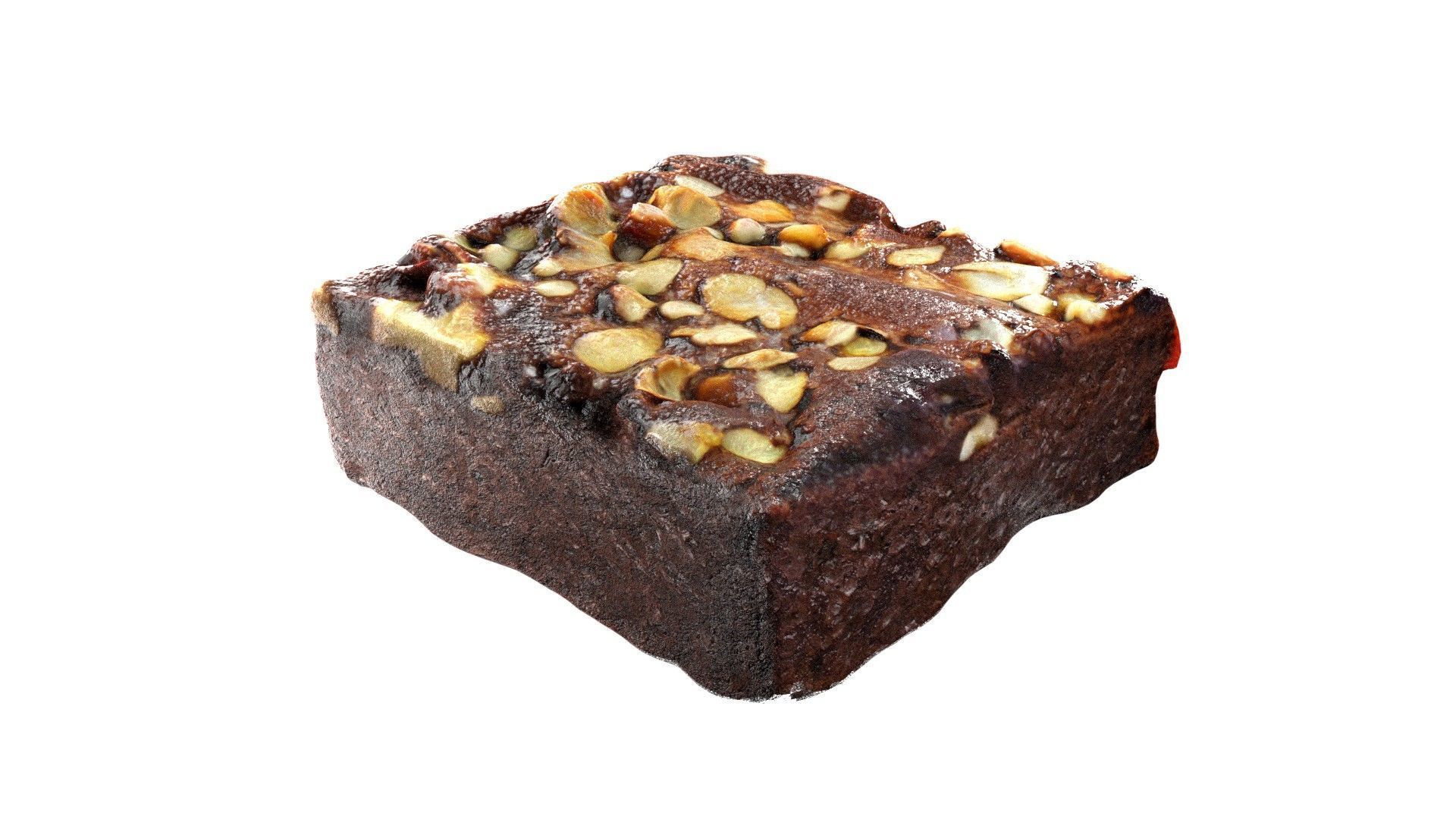 Brownie 4  Low-poly 3D model_3