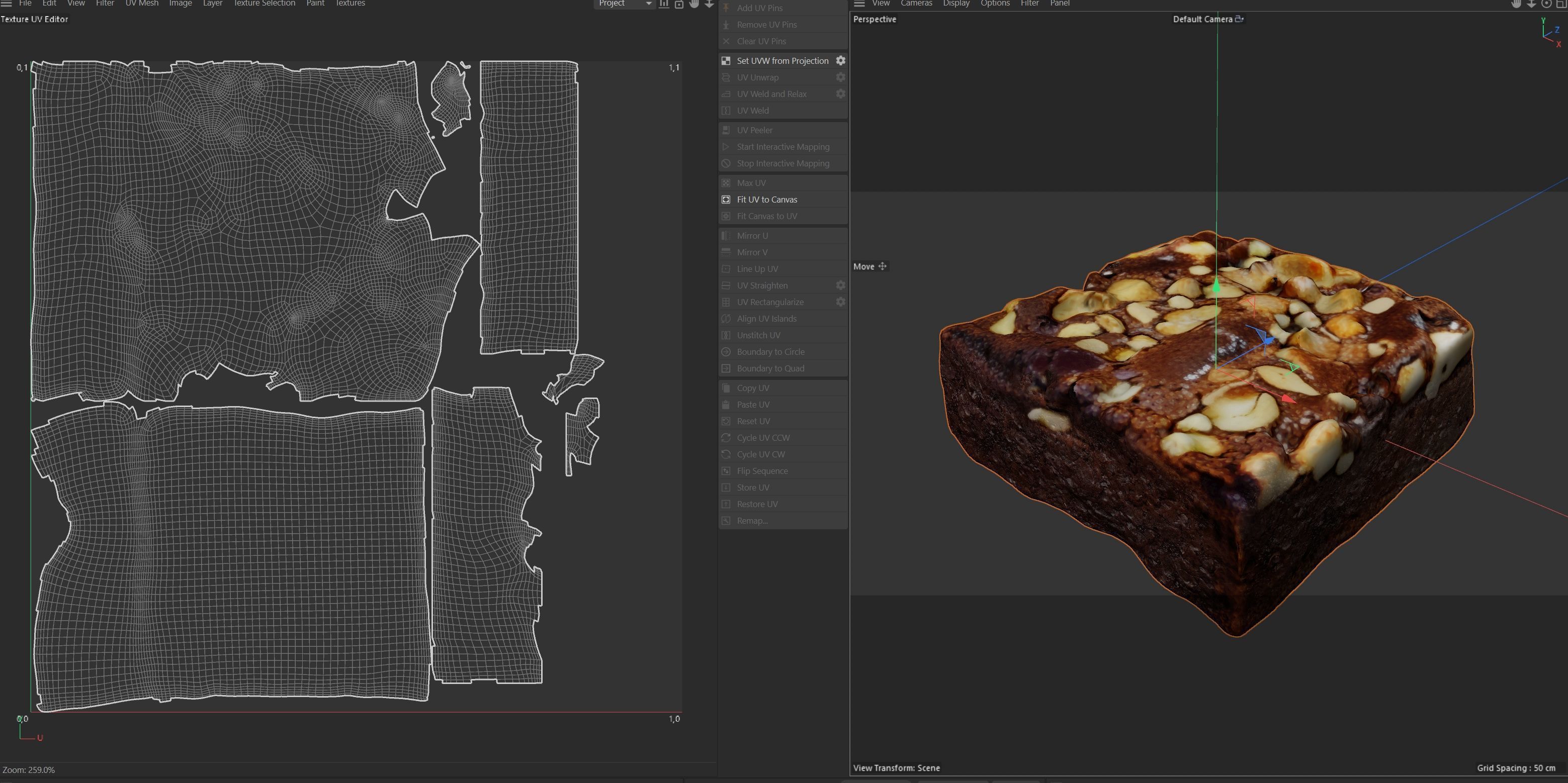 Brownie 4  Low-poly 3D model_6