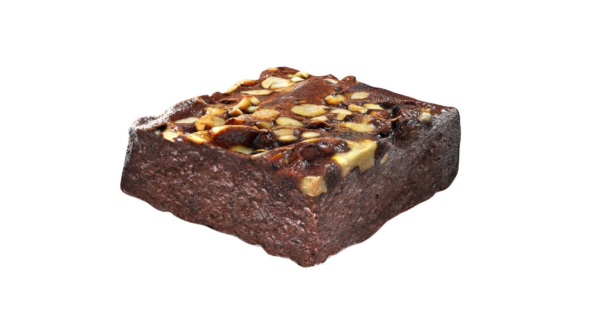 Brownie 4  Low-poly 3D model_2