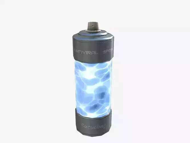 Antiviral Can PBR Low-poly 3D model