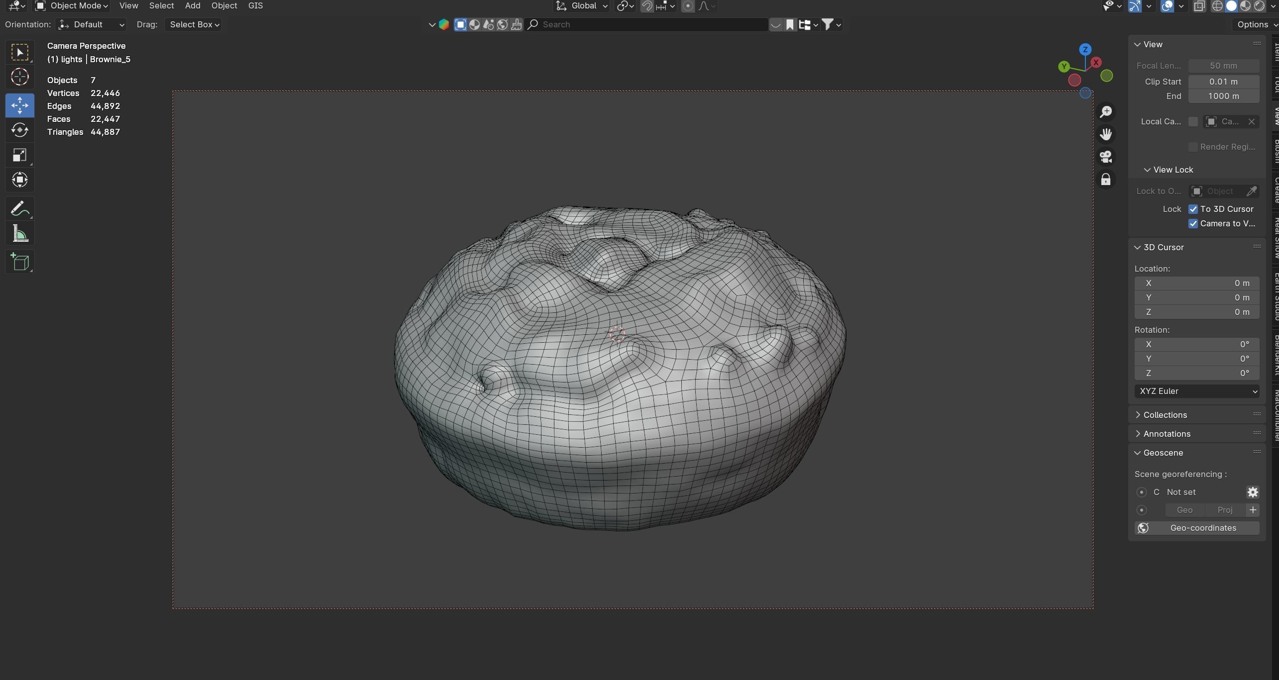 Brownie 5   Low-poly 3D model_8