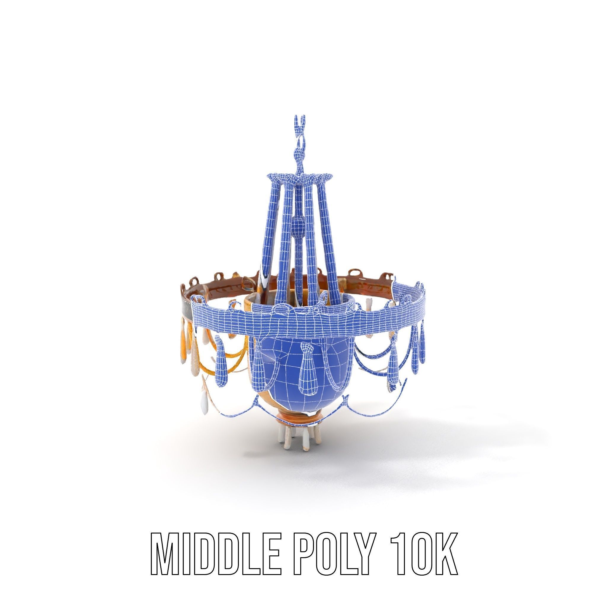 Elegant Crystal Chandelier Model Pack for Interior Design Low-poly 3D model_11