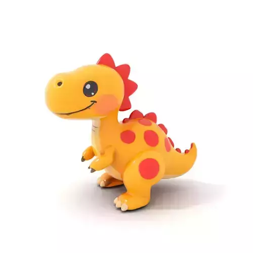 Cute Cartoon Dinosaur Model Pack Low-poly 3D model