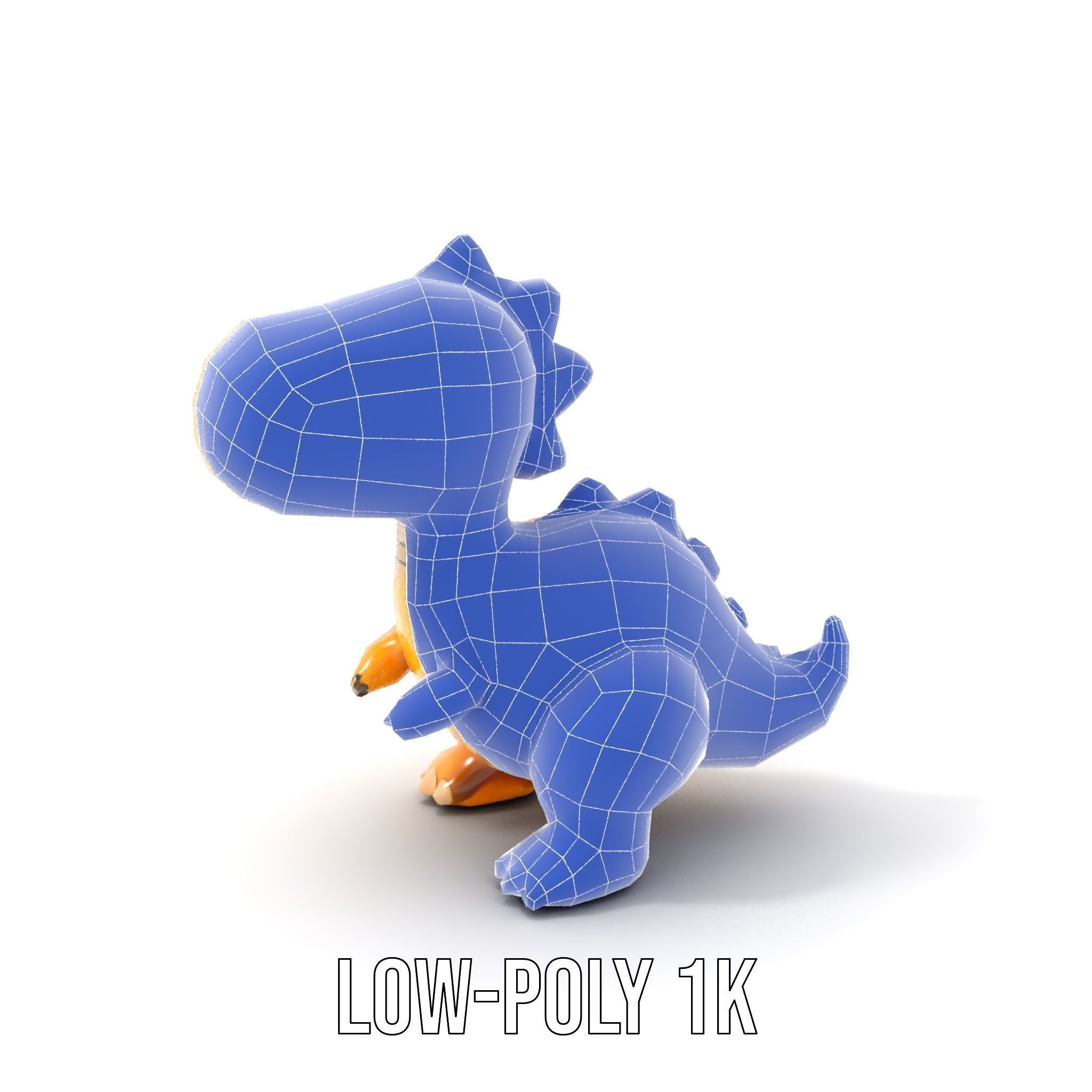 Cute Cartoon Dinosaur Model Pack Low-poly 3D model_28