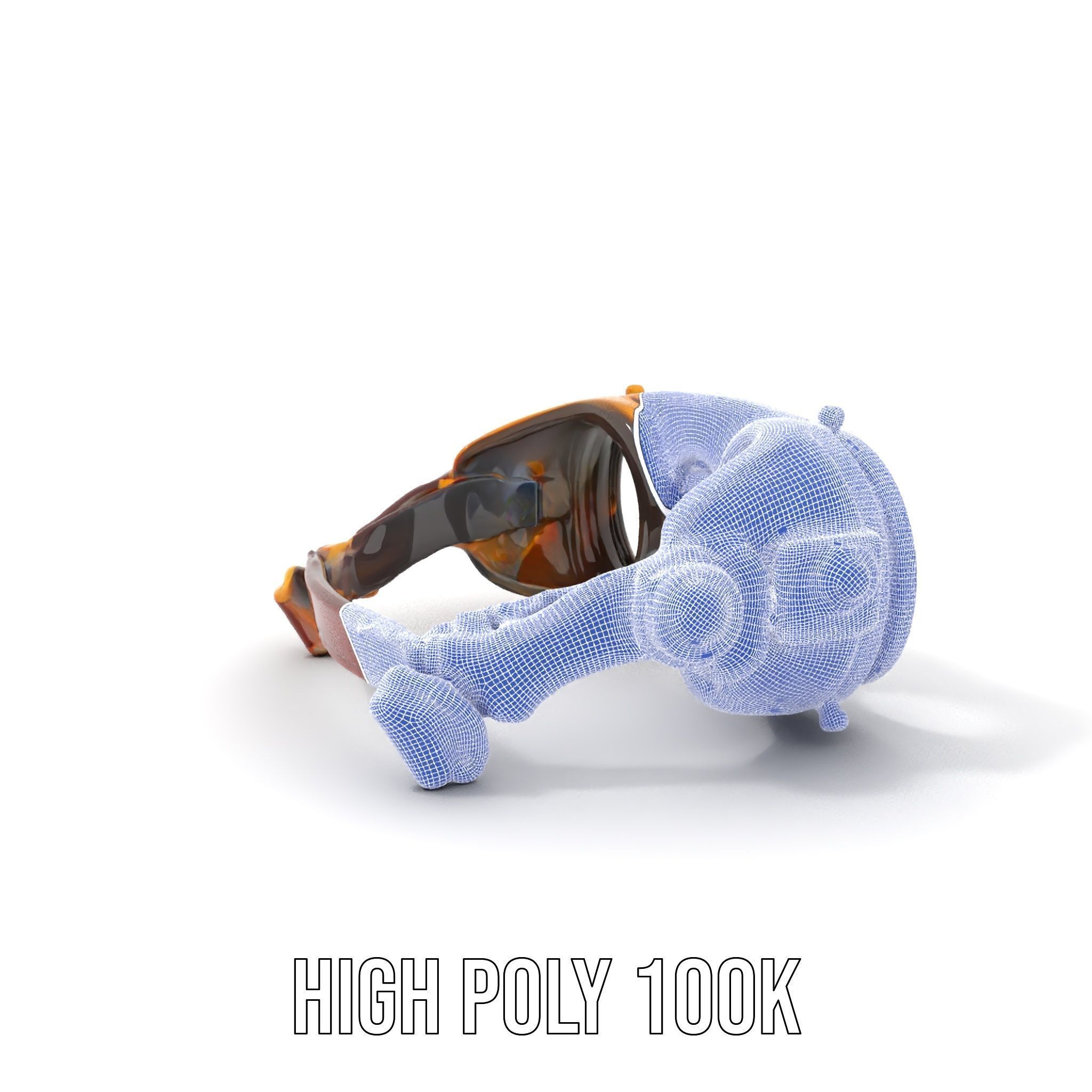 Steampunk Goggles Model Pack for HighDetail Rendering Low-poly 3D model_4