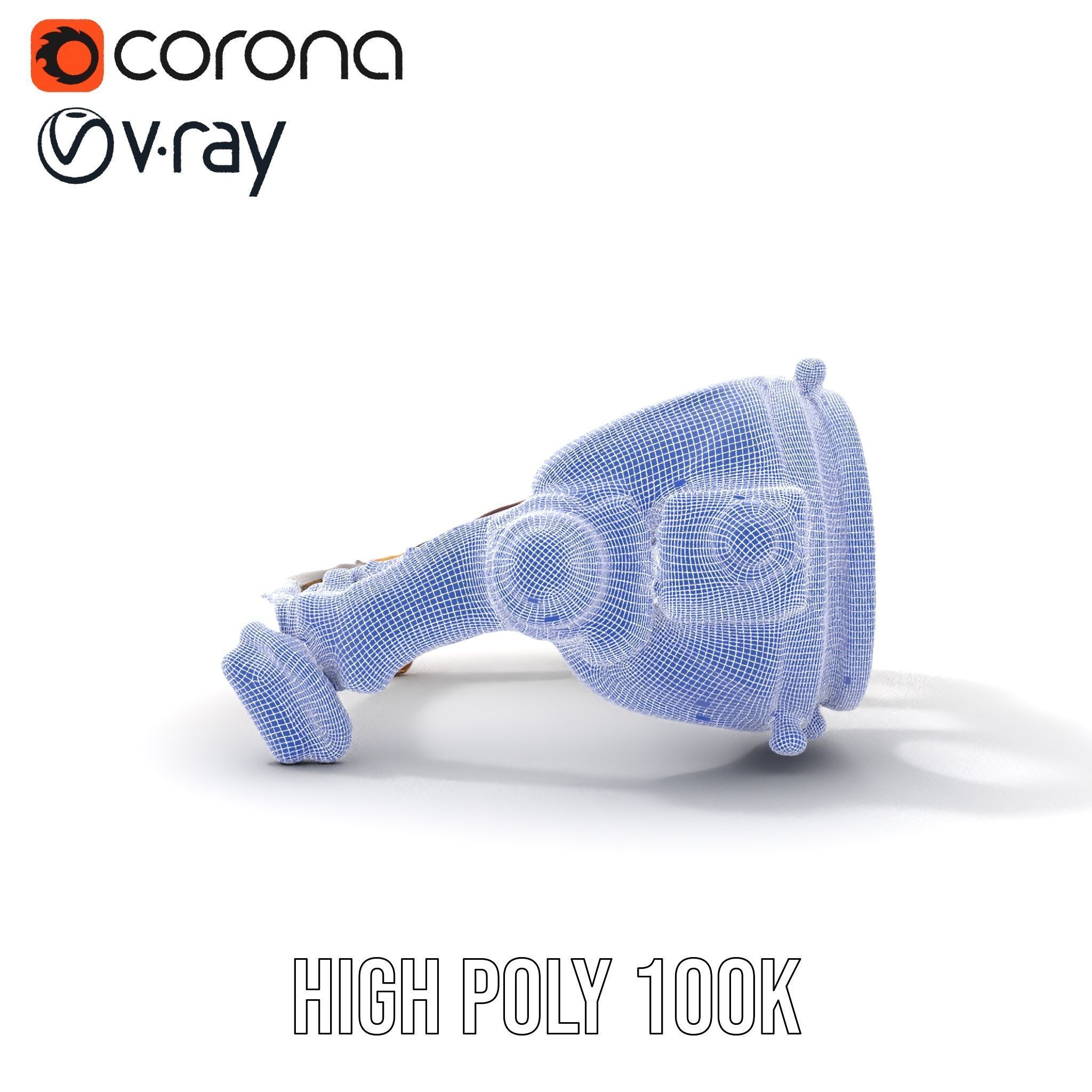 Steampunk Goggles Model Pack for HighDetail Rendering Low-poly 3D model_33