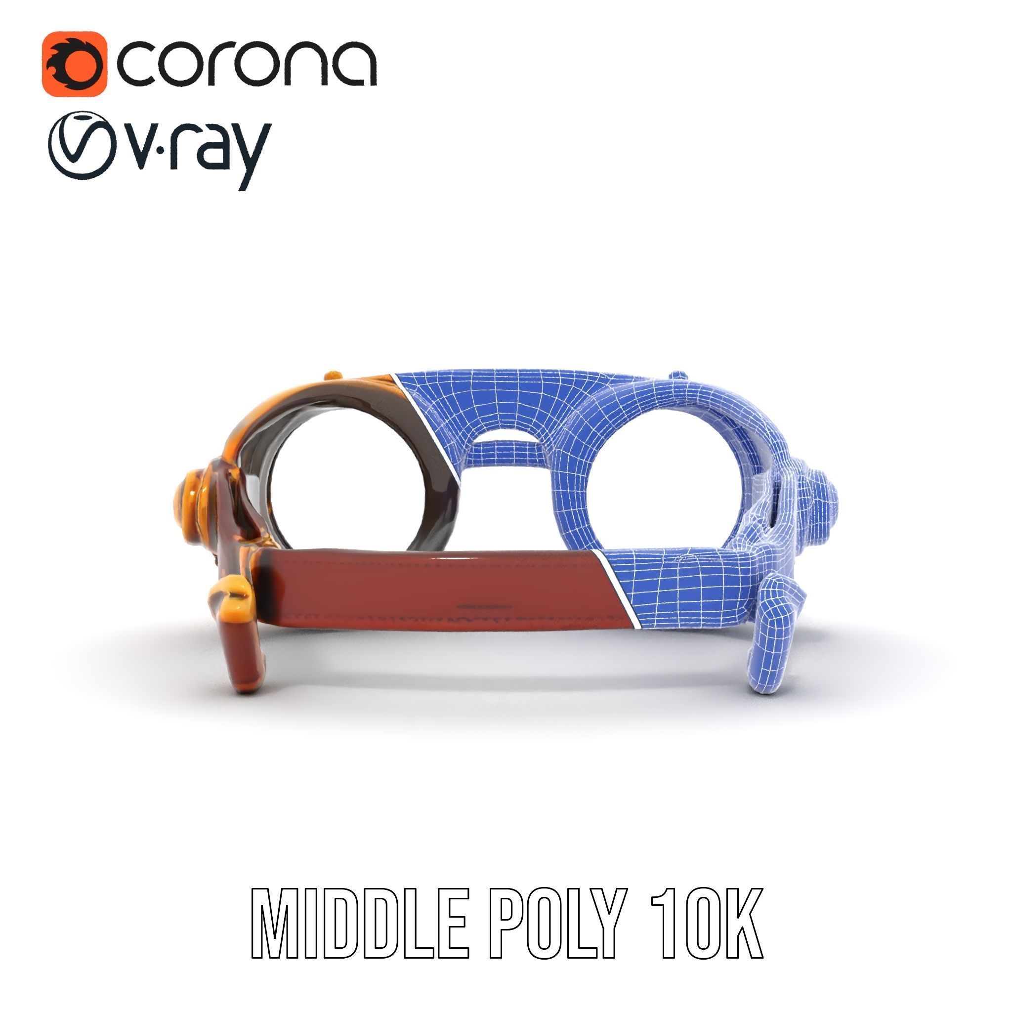 Steampunk Goggles Model Pack for HighDetail Rendering Low-poly 3D model_23