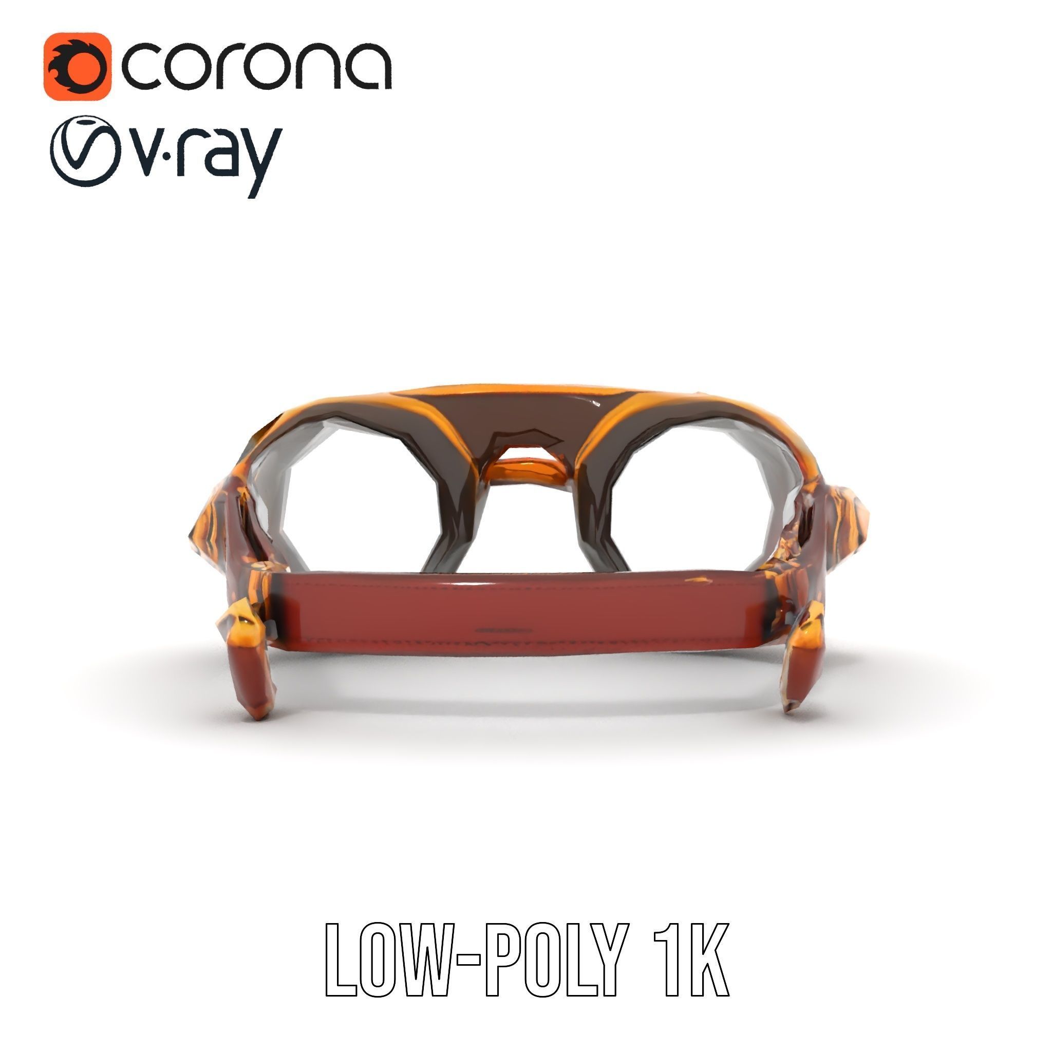 Steampunk Goggles Model Pack for HighDetail Rendering Low-poly 3D model_19