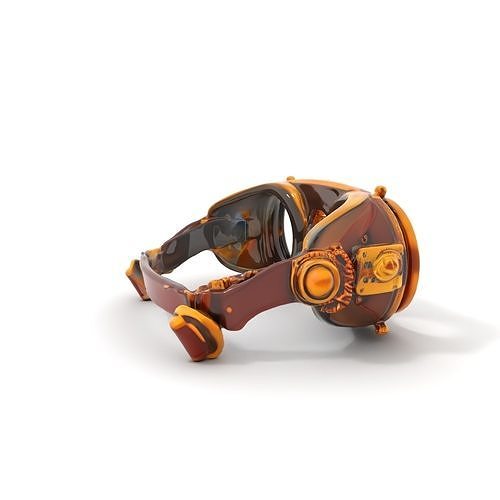 Steampunk Goggles Model Pack for HighDetail Rendering Low-poly 3D model