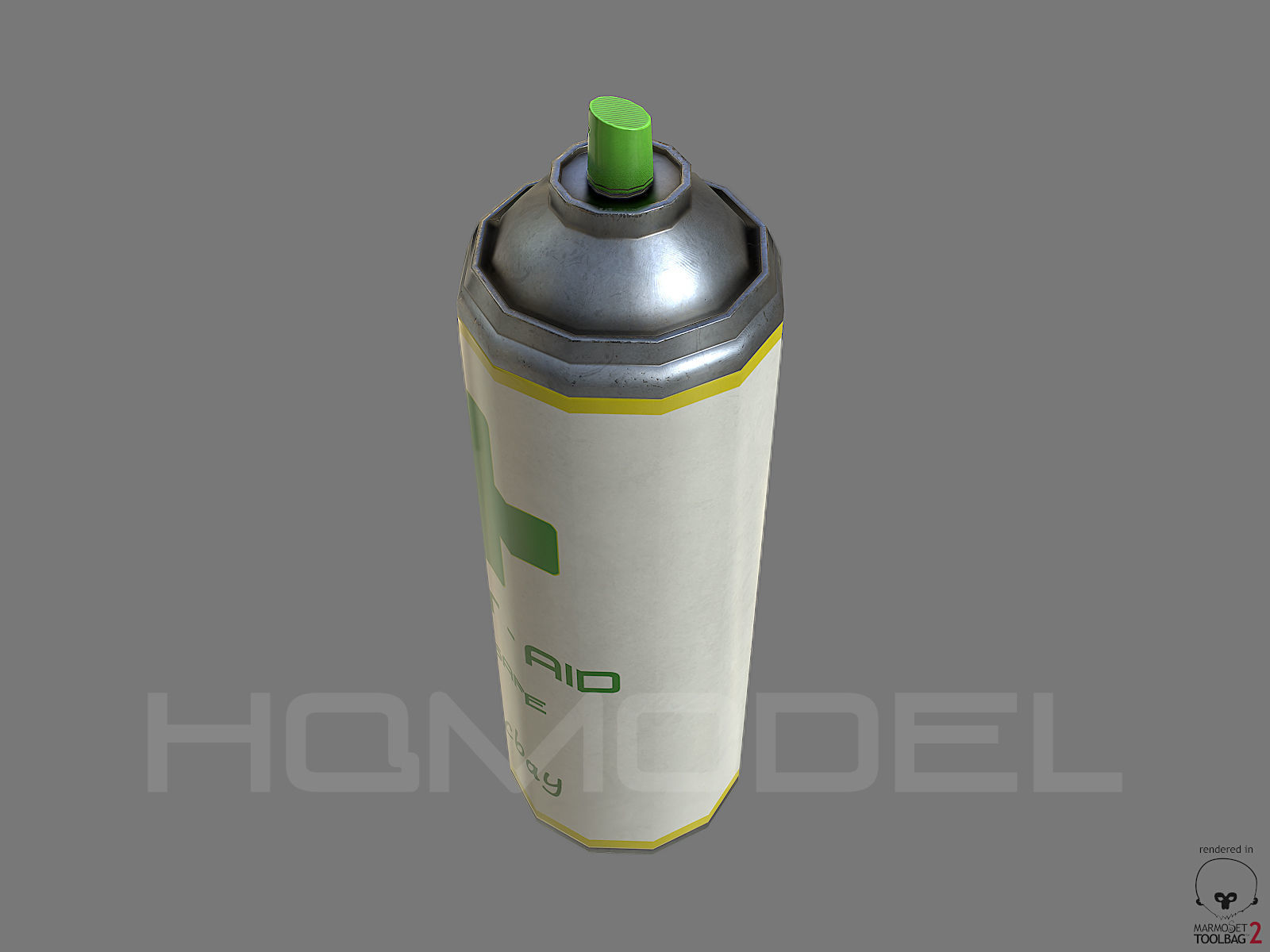 First Aid Spray Health PBR Low-poly 3D model_6