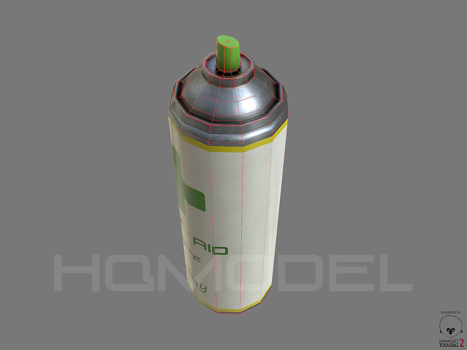 First Aid Spray Health PBR Low-poly 3D model_7