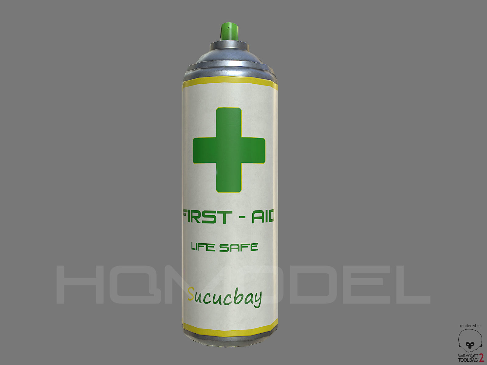 First Aid Spray Health PBR Low-poly 3D model_2