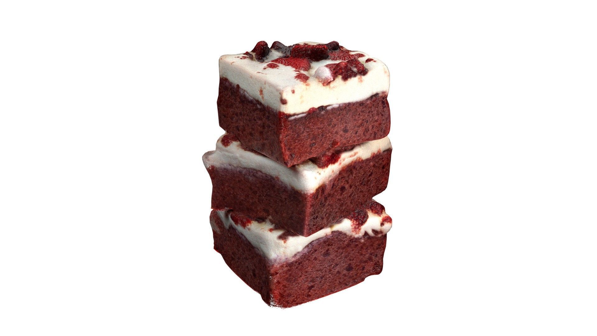 Brownie 8   Low-poly 3D model_4