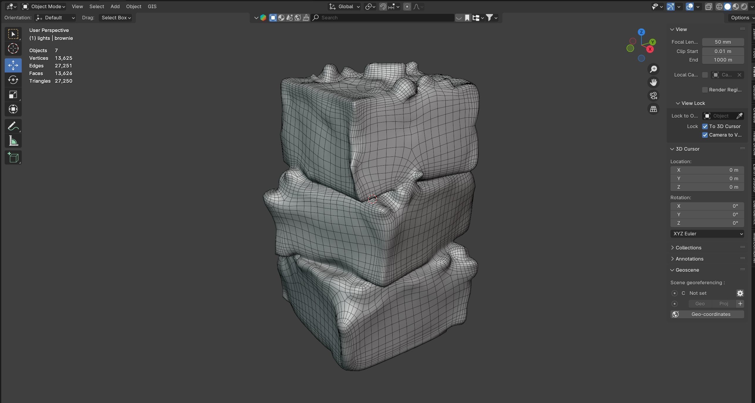 Brownie 8   Low-poly 3D model_8