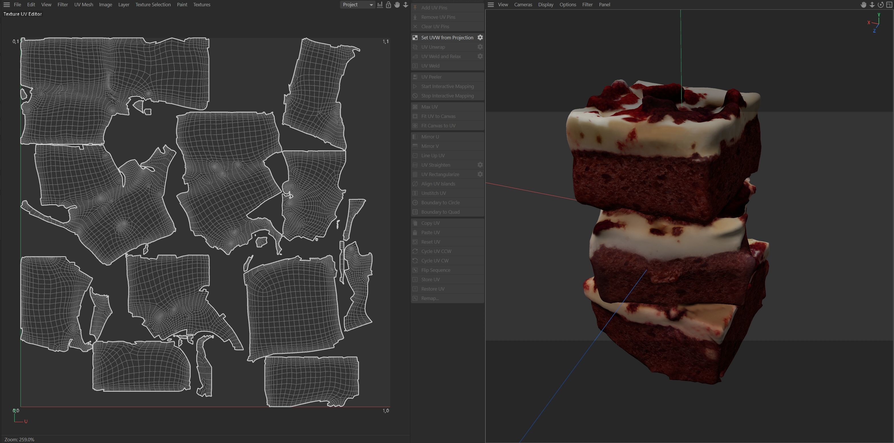 Brownie 8   Low-poly 3D model_7