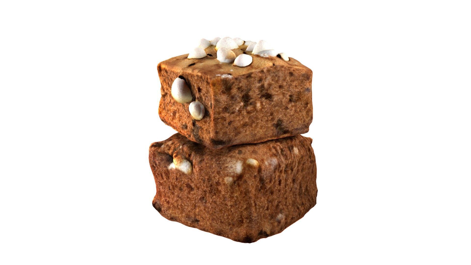 Brownie 9   Low-poly 3D model_6