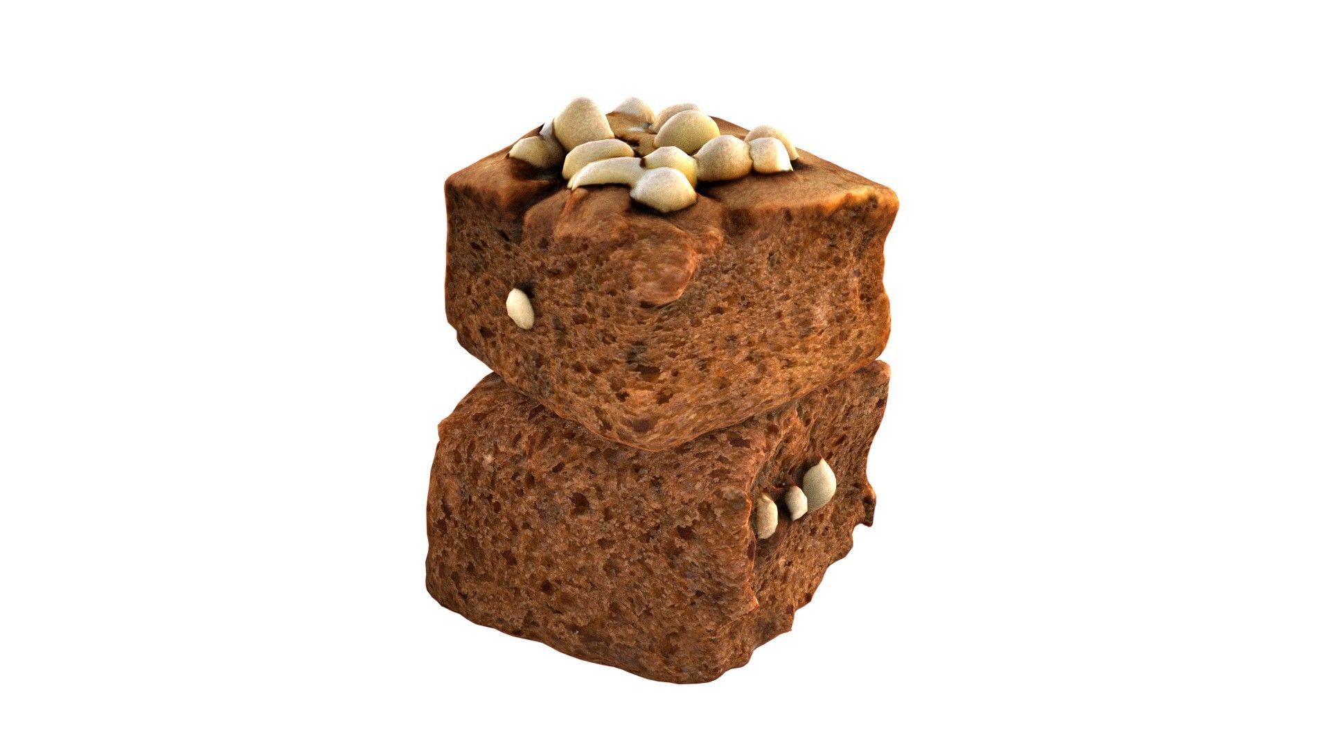 Brownie 9   Low-poly 3D model_5
