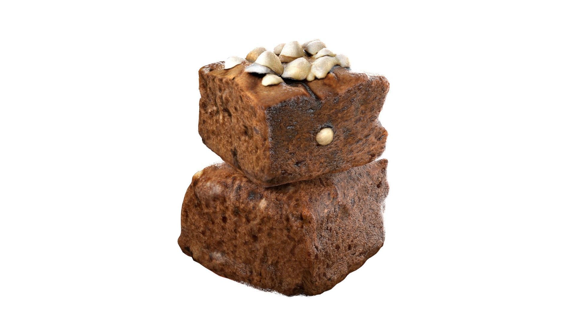 Brownie 9   Low-poly 3D model_1