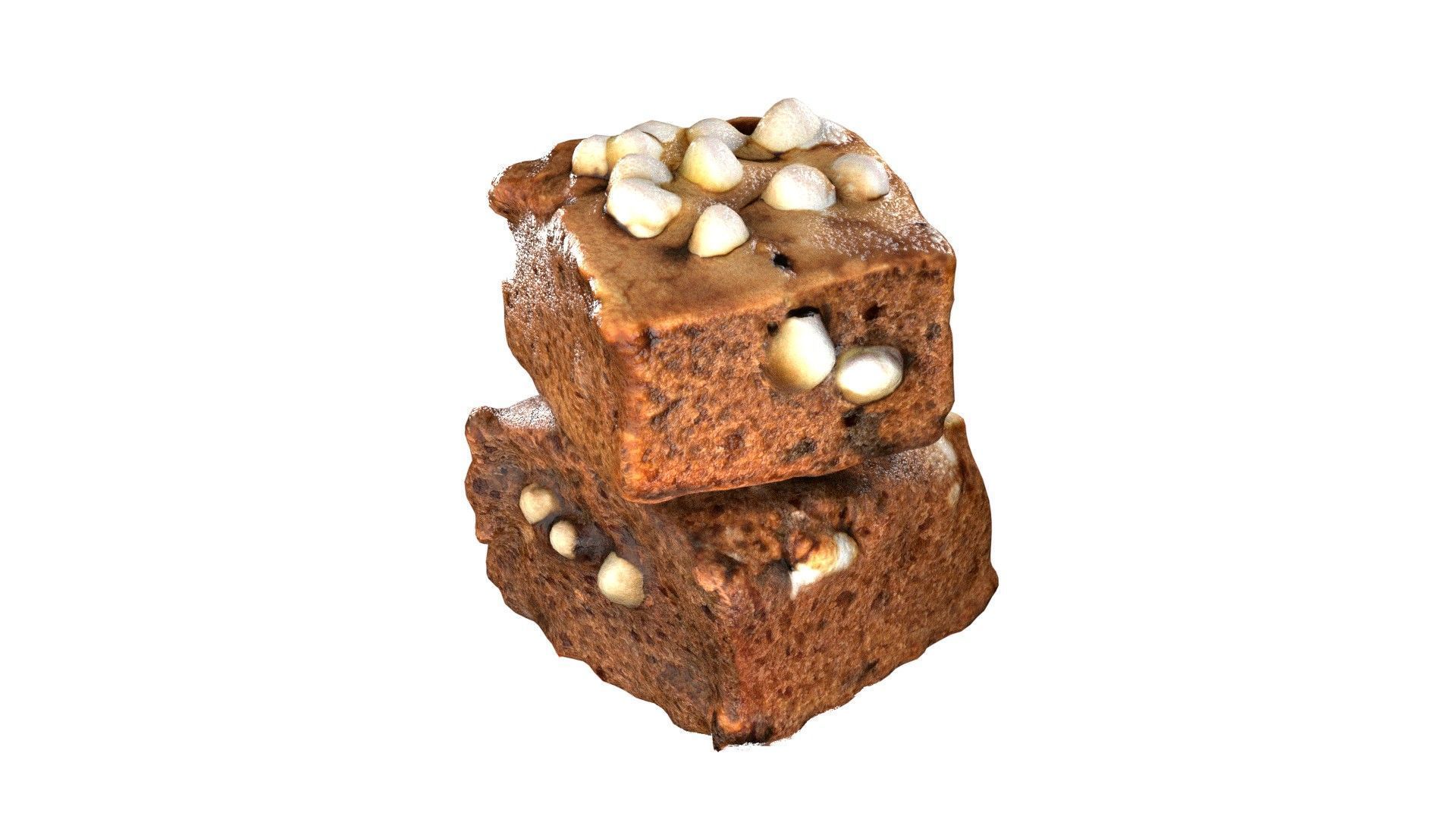 Brownie 9   Low-poly 3D model_4