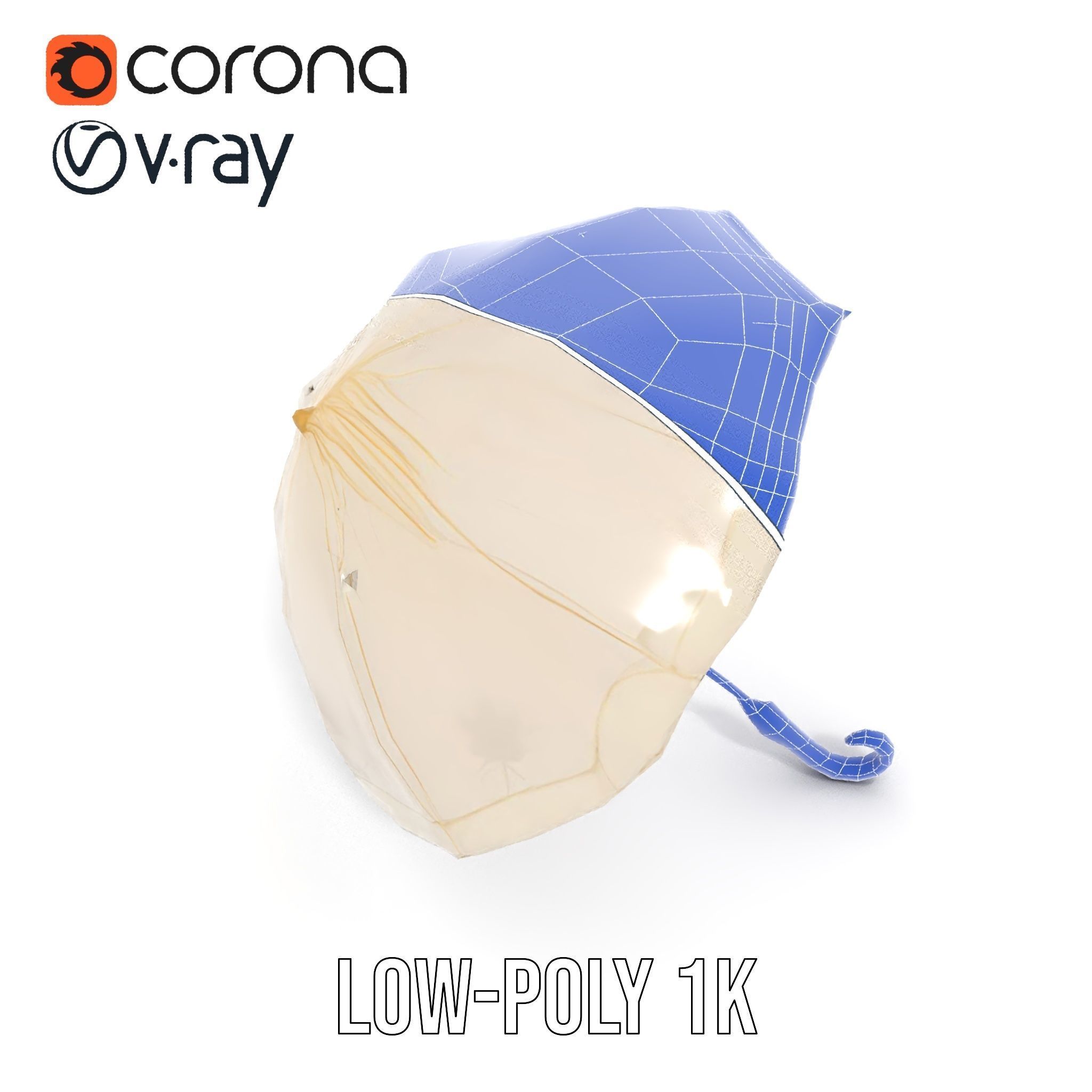 Victorian Parasol Umbrella Model Pack Low-poly 3D model_28