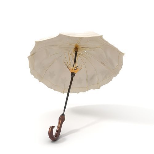 Victorian Parasol Umbrella Model Pack Low-poly 3D model