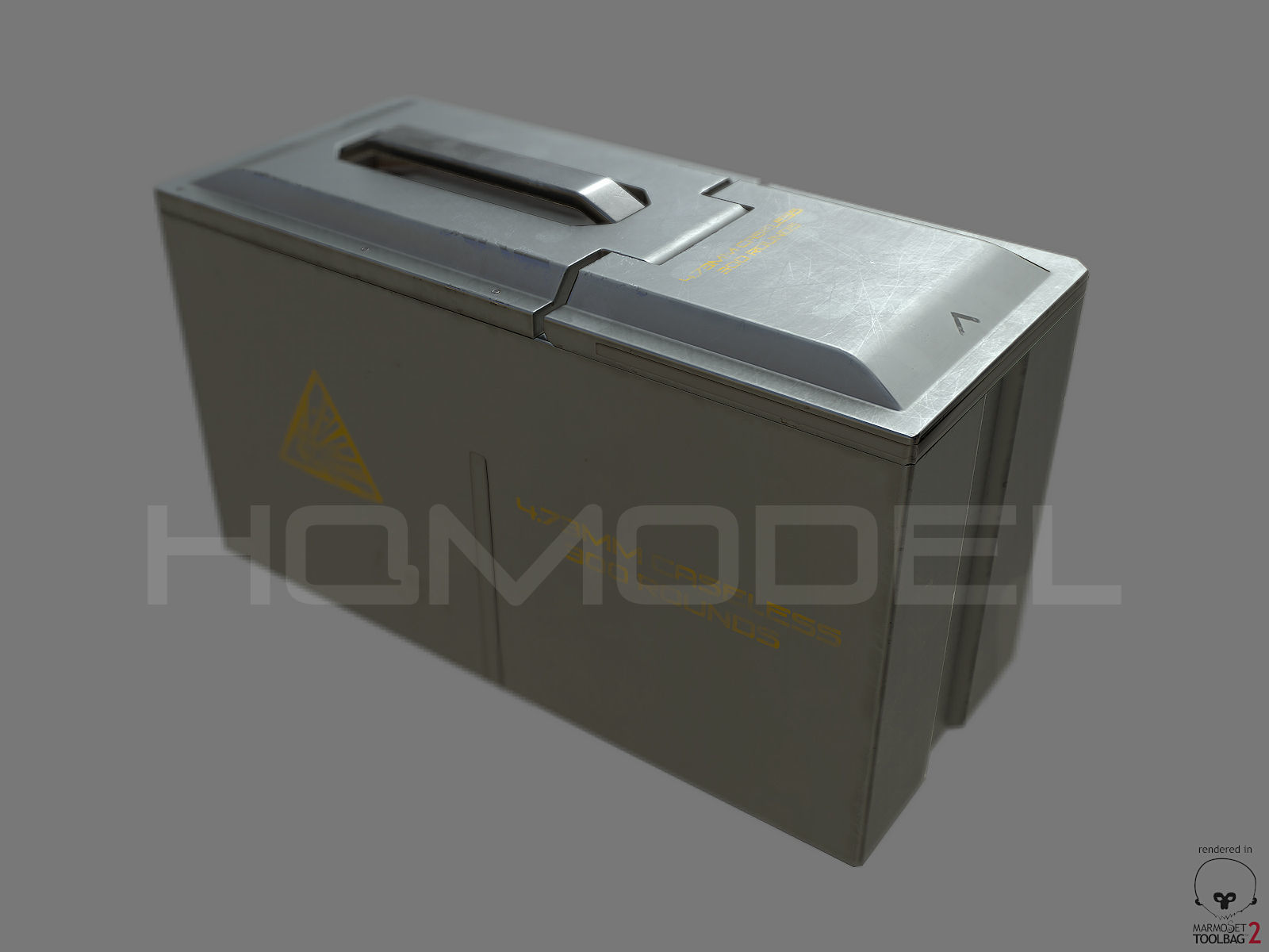 Case Ammo Box PBR Sci-Fi Low-poly 3D model_2