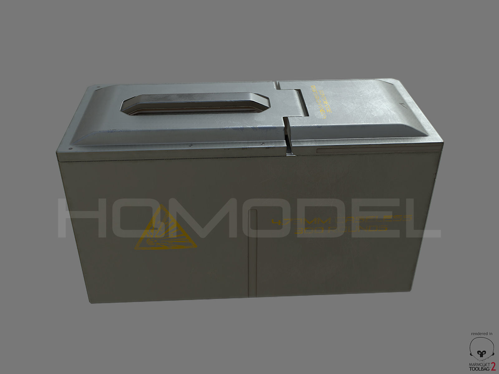 Case Ammo Box PBR Sci-Fi Low-poly 3D model_8