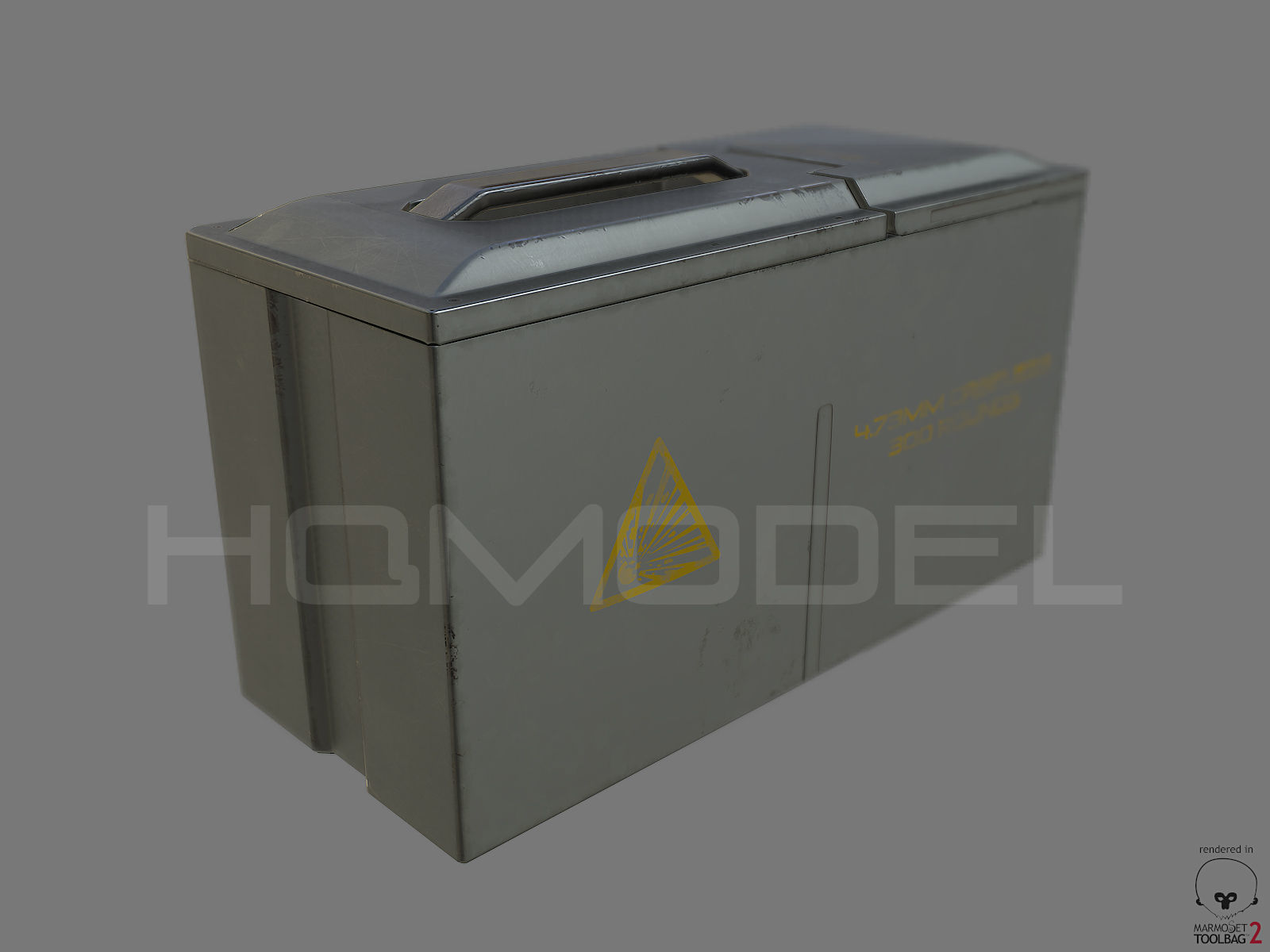 Case Ammo Box PBR Sci-Fi Low-poly 3D model_4