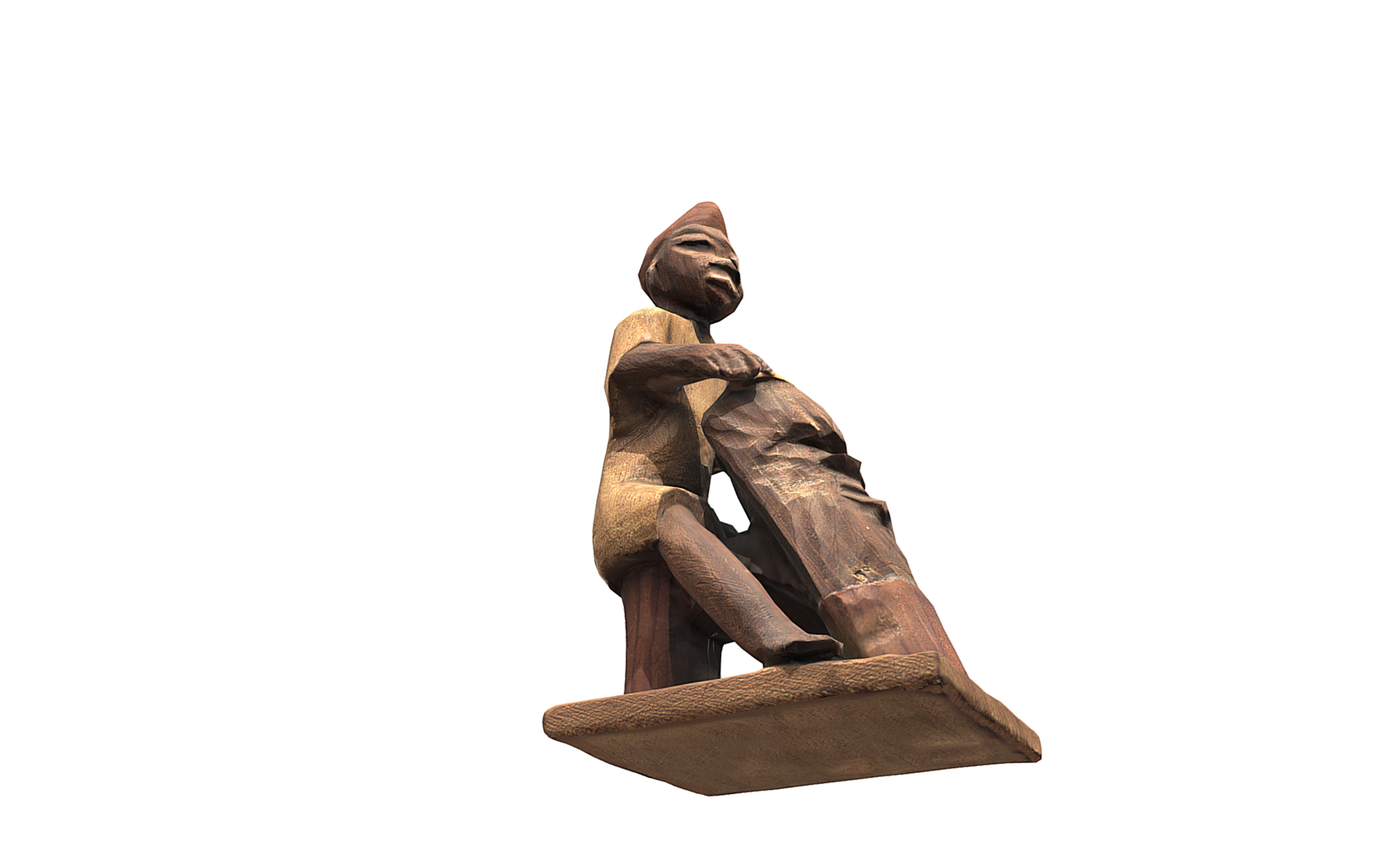 Thorn Sculture Drummer Low-poly 3D model_4