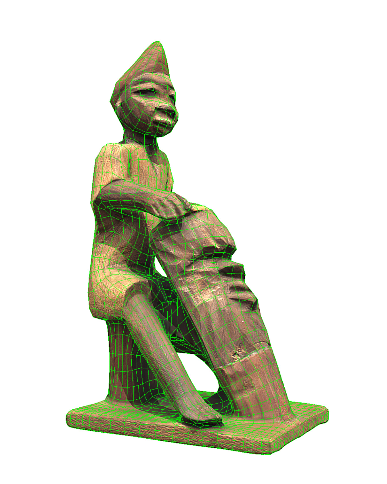 Thorn Sculture Drummer Low-poly 3D model_8