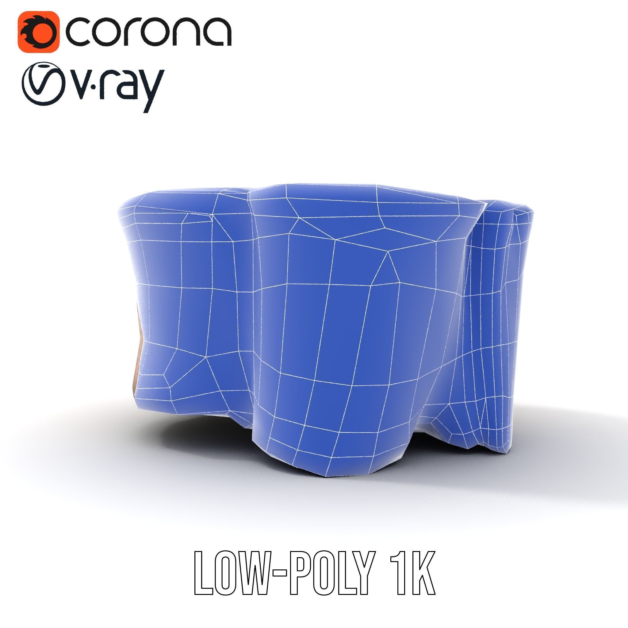 Mossy Tree Stump Model Pack with Natural Details Low-poly 3D model_25