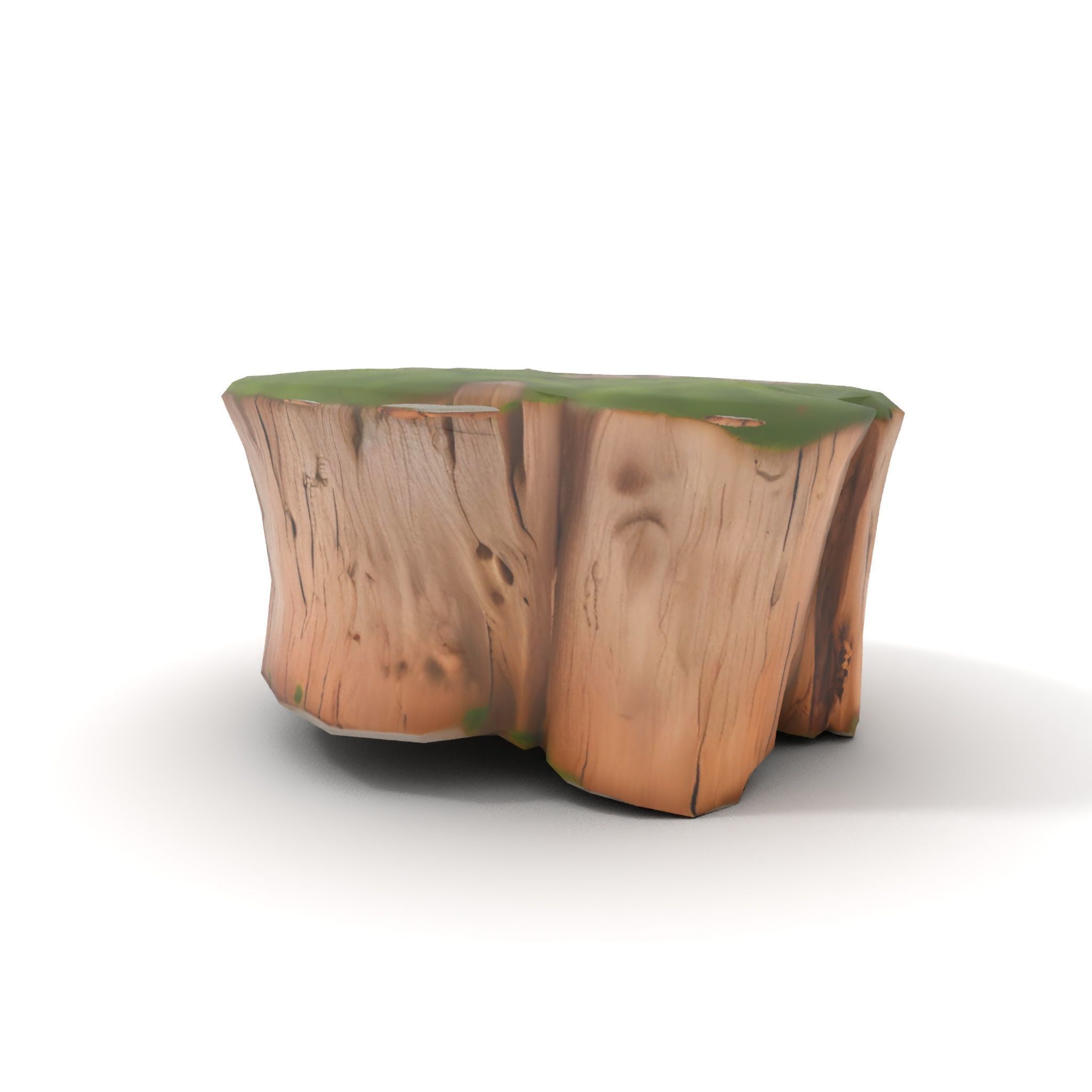 Mossy Tree Stump Model Pack with Natural Details Low-poly 3D model_12