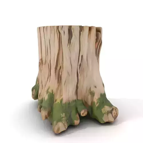 Tree Stump with Moss Model Pack for D Projects Low-poly 3D model