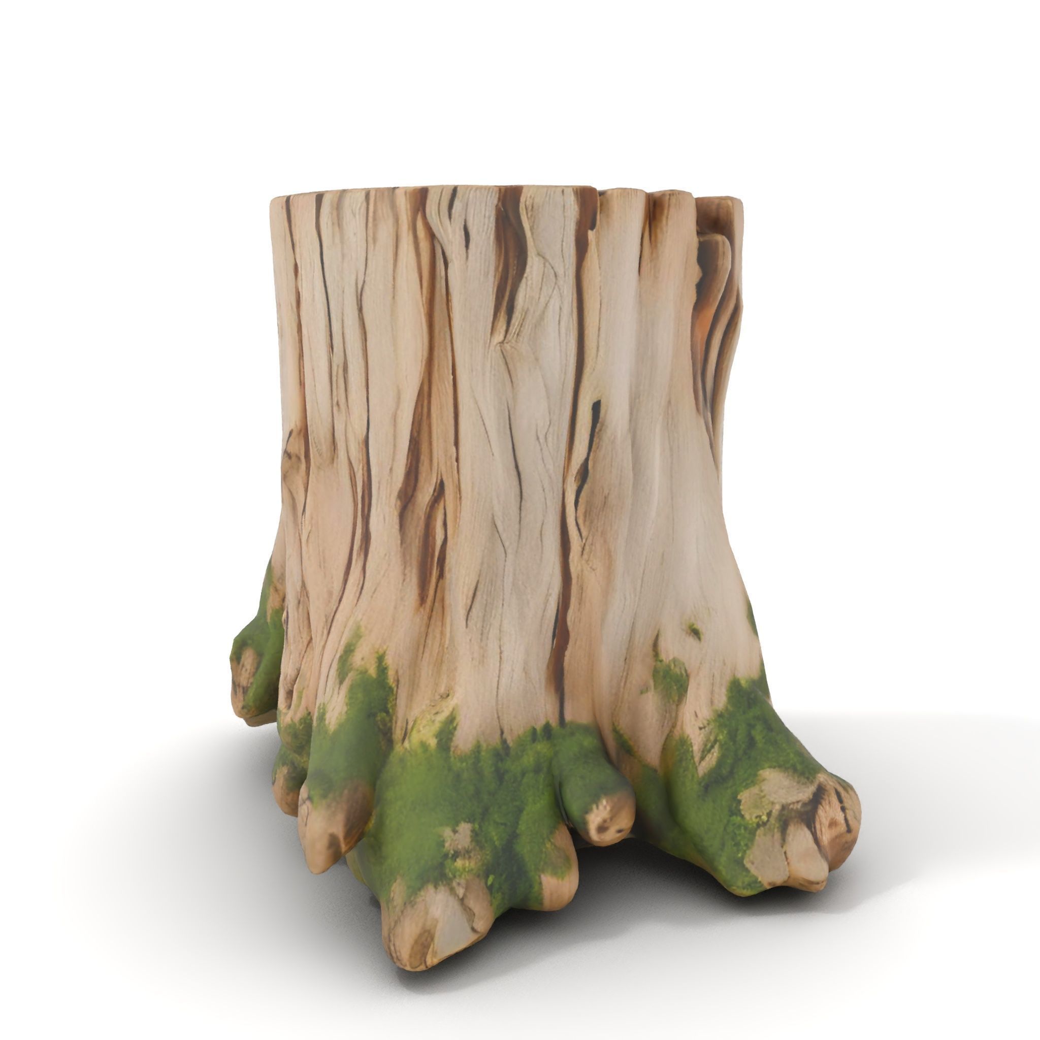Tree Stump with Moss Model Pack for D Projects Low-poly 3D model_5