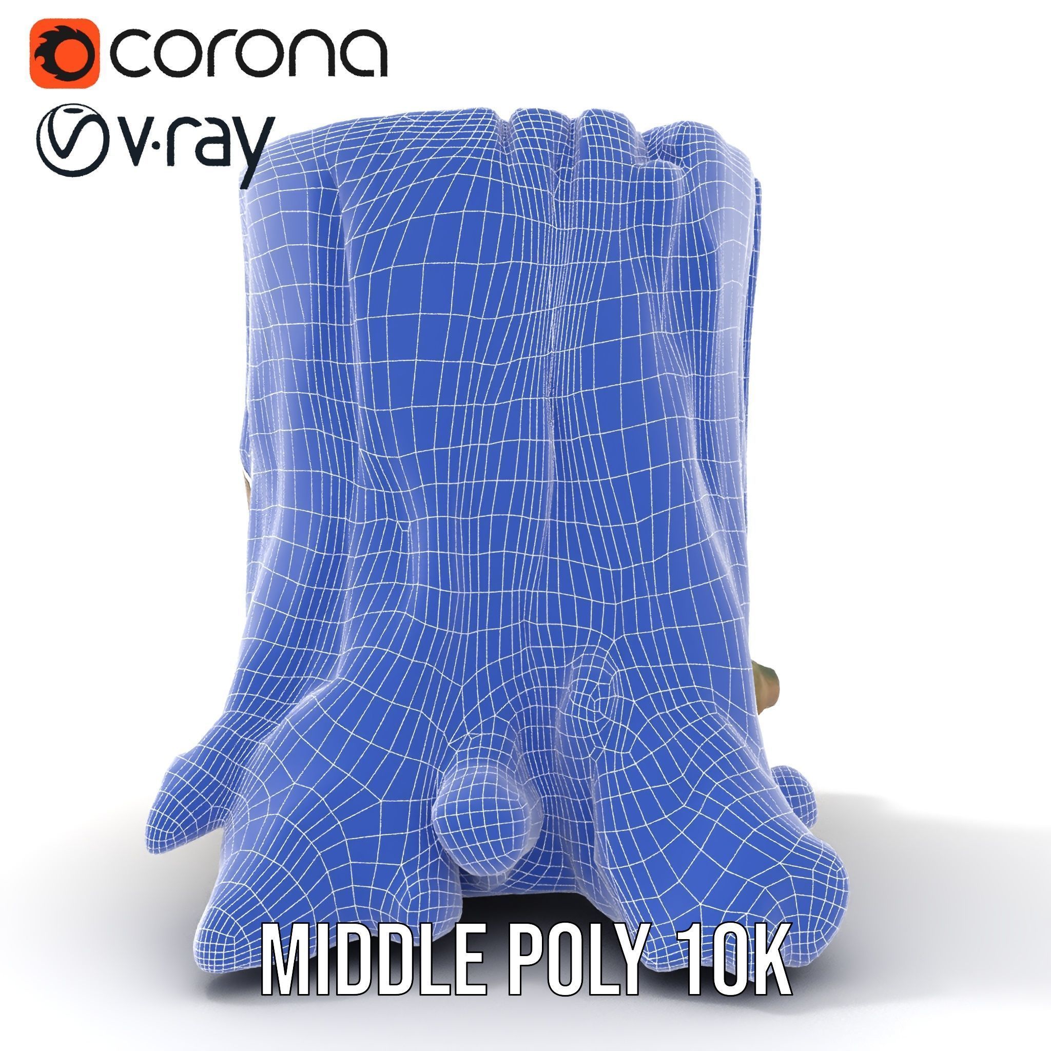 Tree Stump with Moss Model Pack for D Projects Low-poly 3D model_29