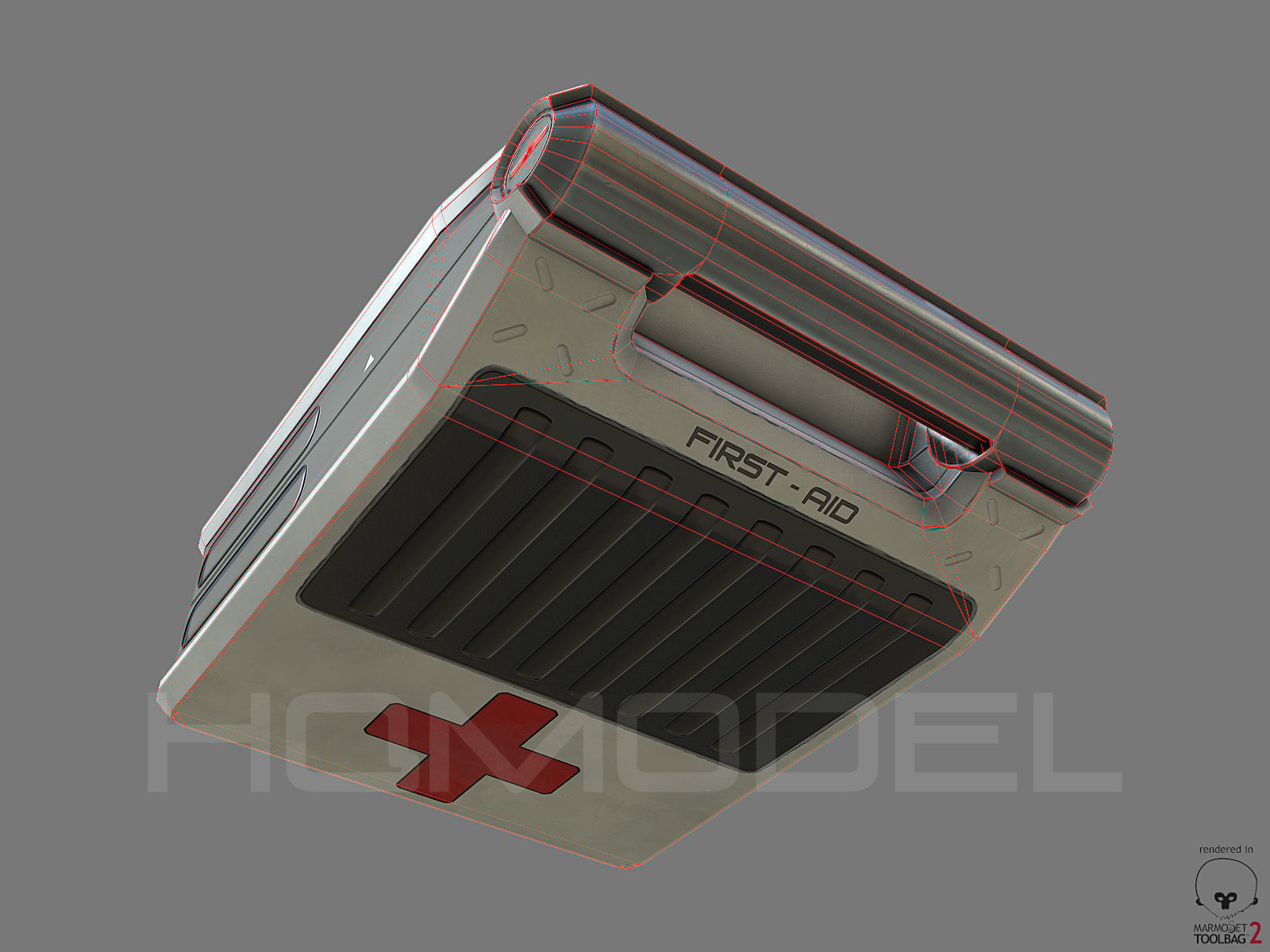 First Aid Case PBR Sci-Fi Low-poly 3D model_8
