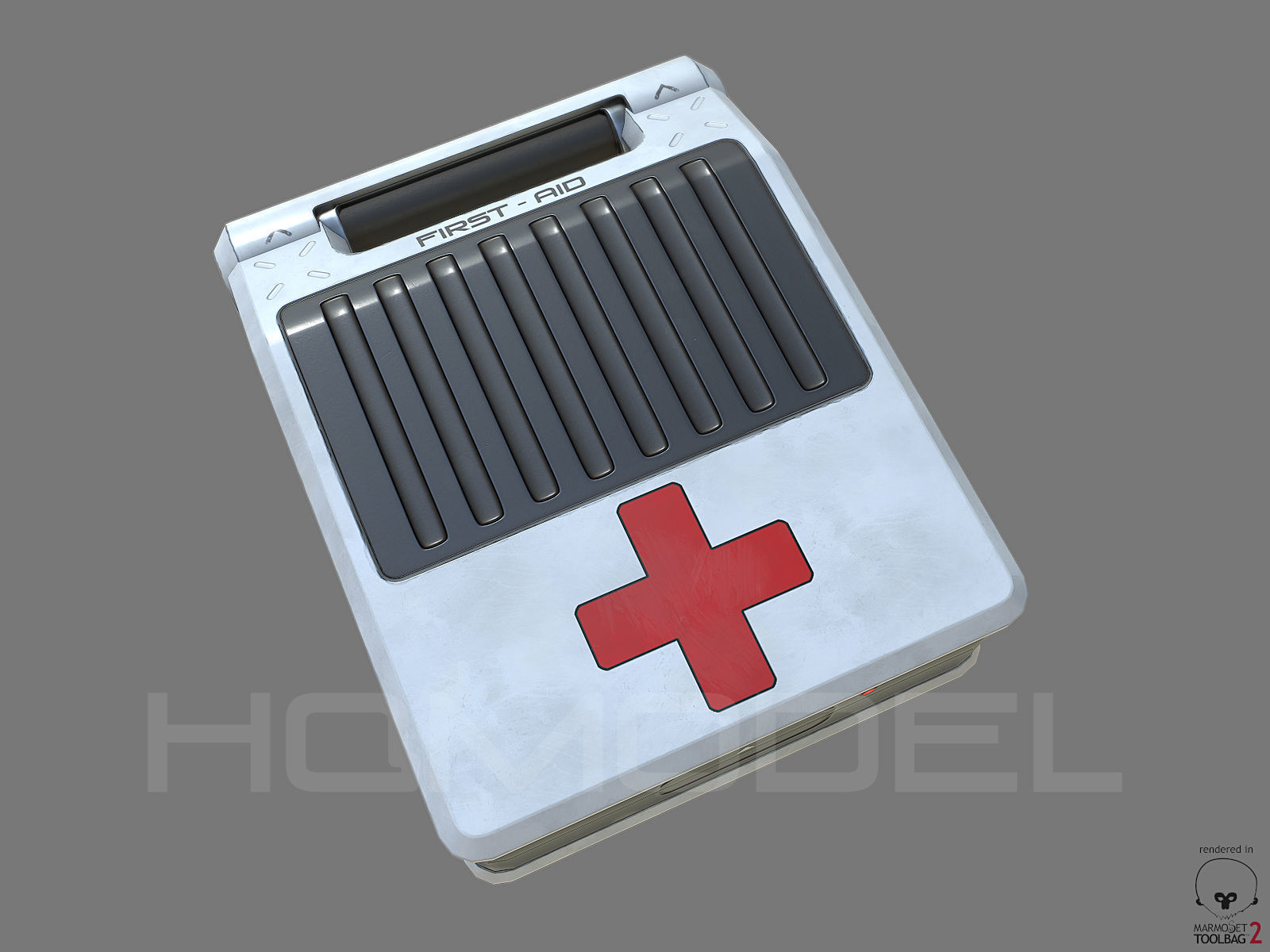 First Aid Case PBR Sci-Fi Low-poly 3D model_3
