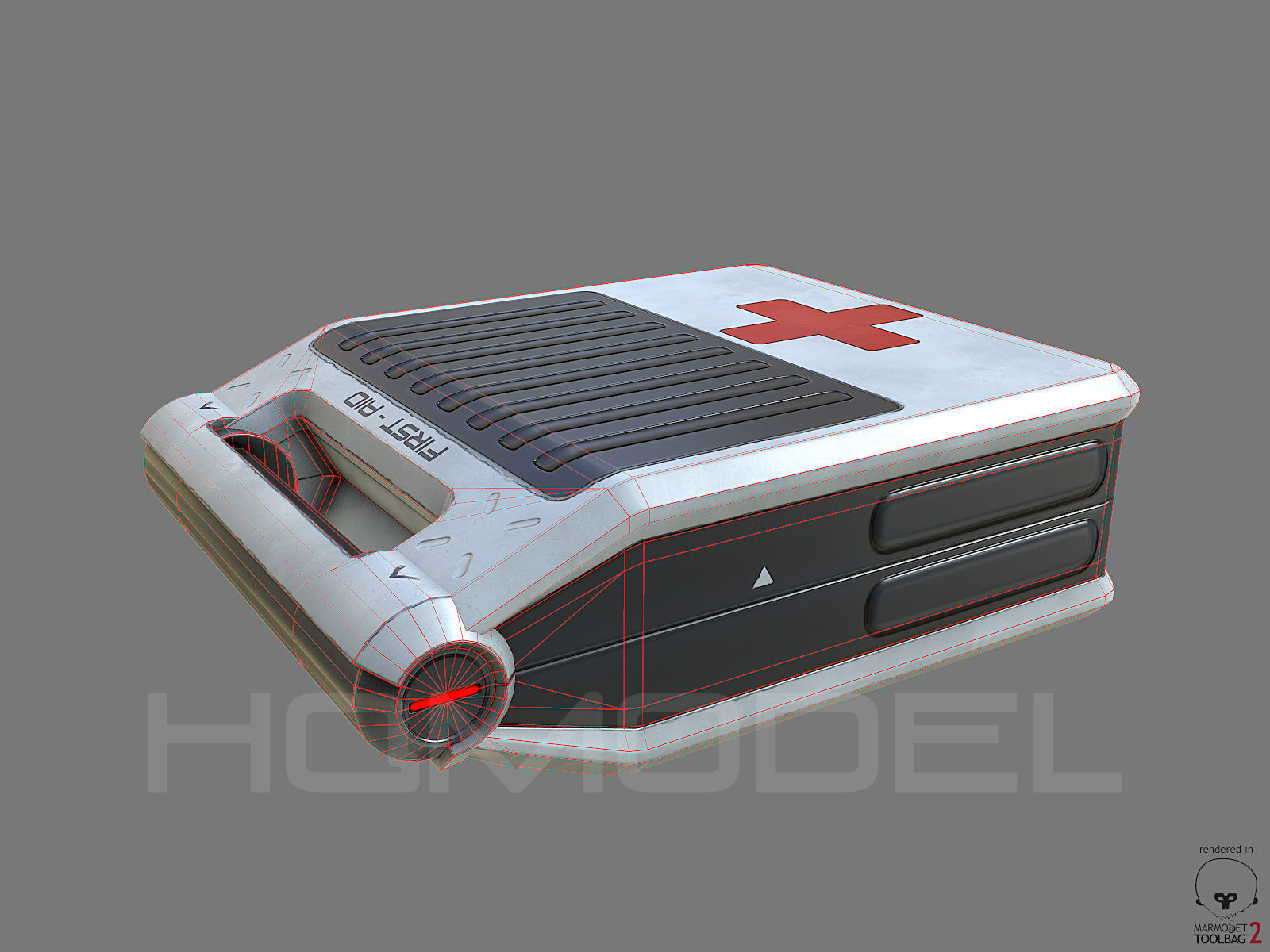 First Aid Case PBR Sci-Fi Low-poly 3D model_6