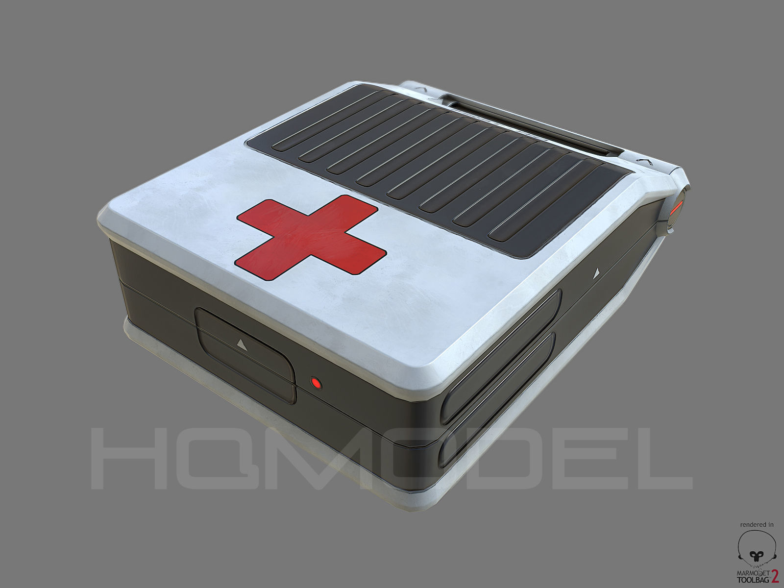 First Aid Case PBR Sci-Fi Low-poly 3D model_2