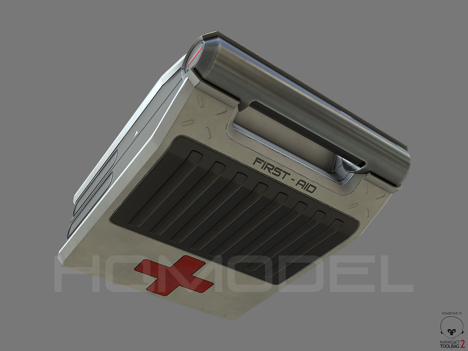 First Aid Case PBR Sci-Fi Low-poly 3D model_7