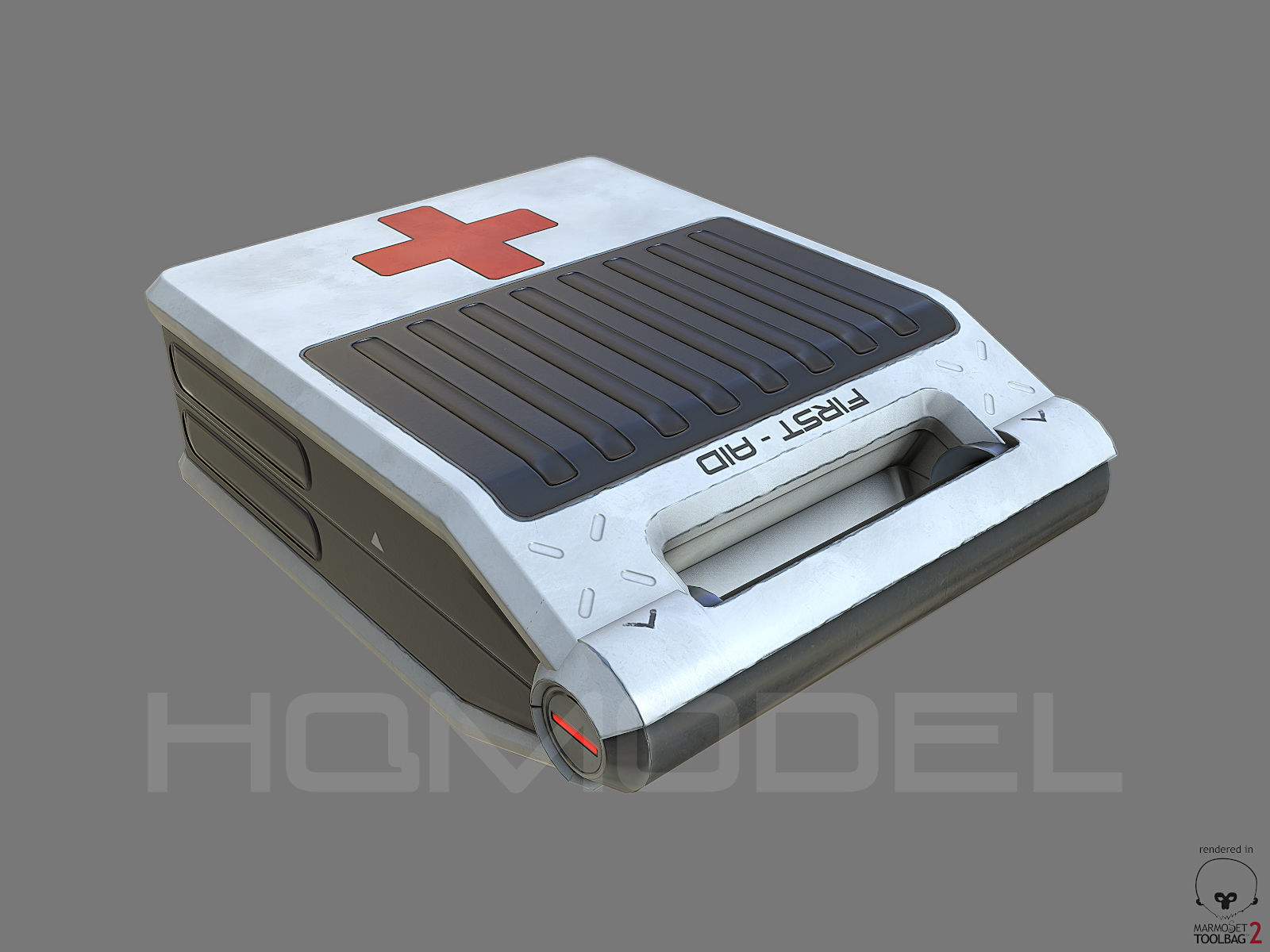 First Aid Case PBR Sci-Fi Low-poly 3D model_4
