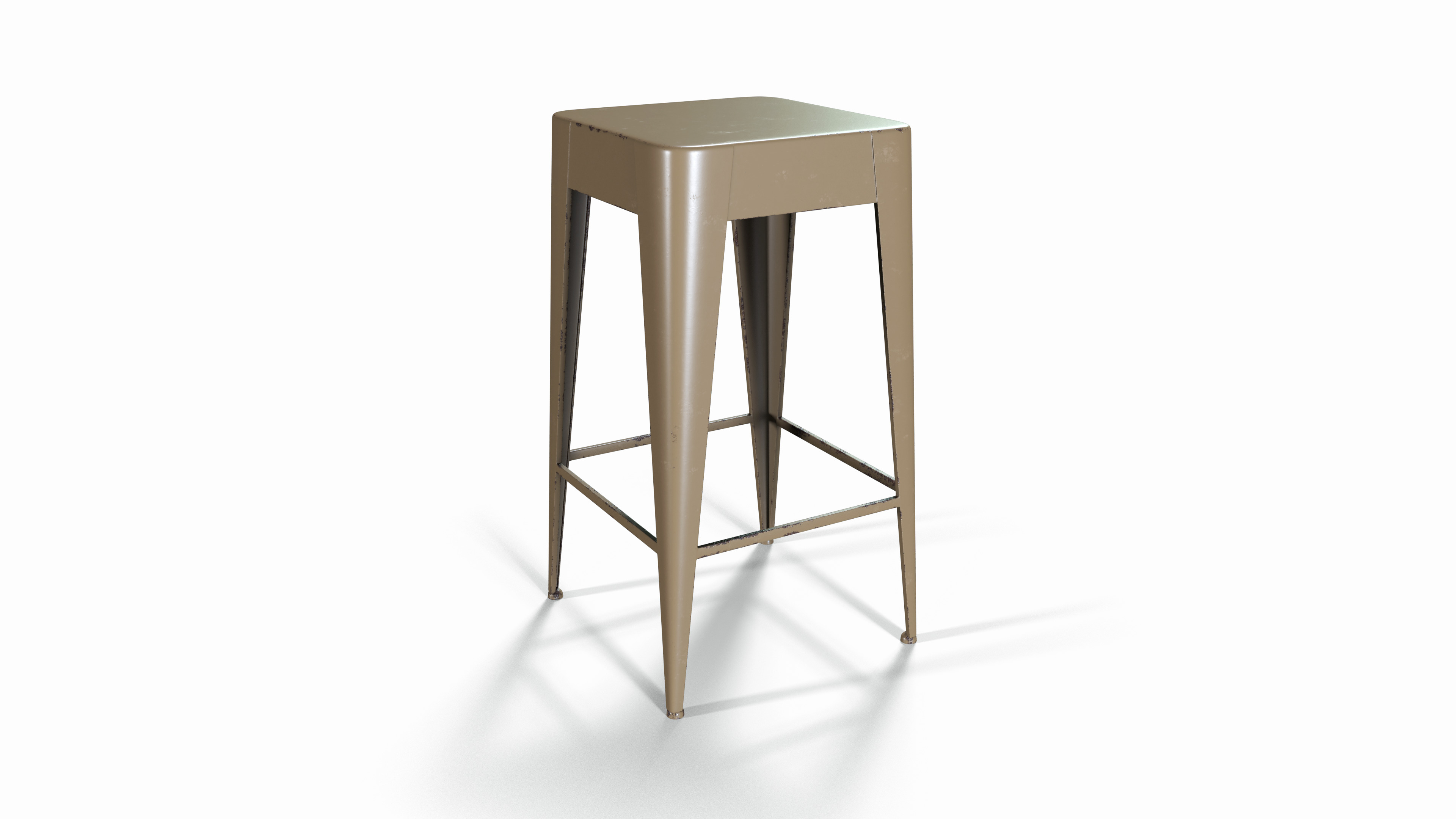 Daryll Stool Low-poly 3D model_3