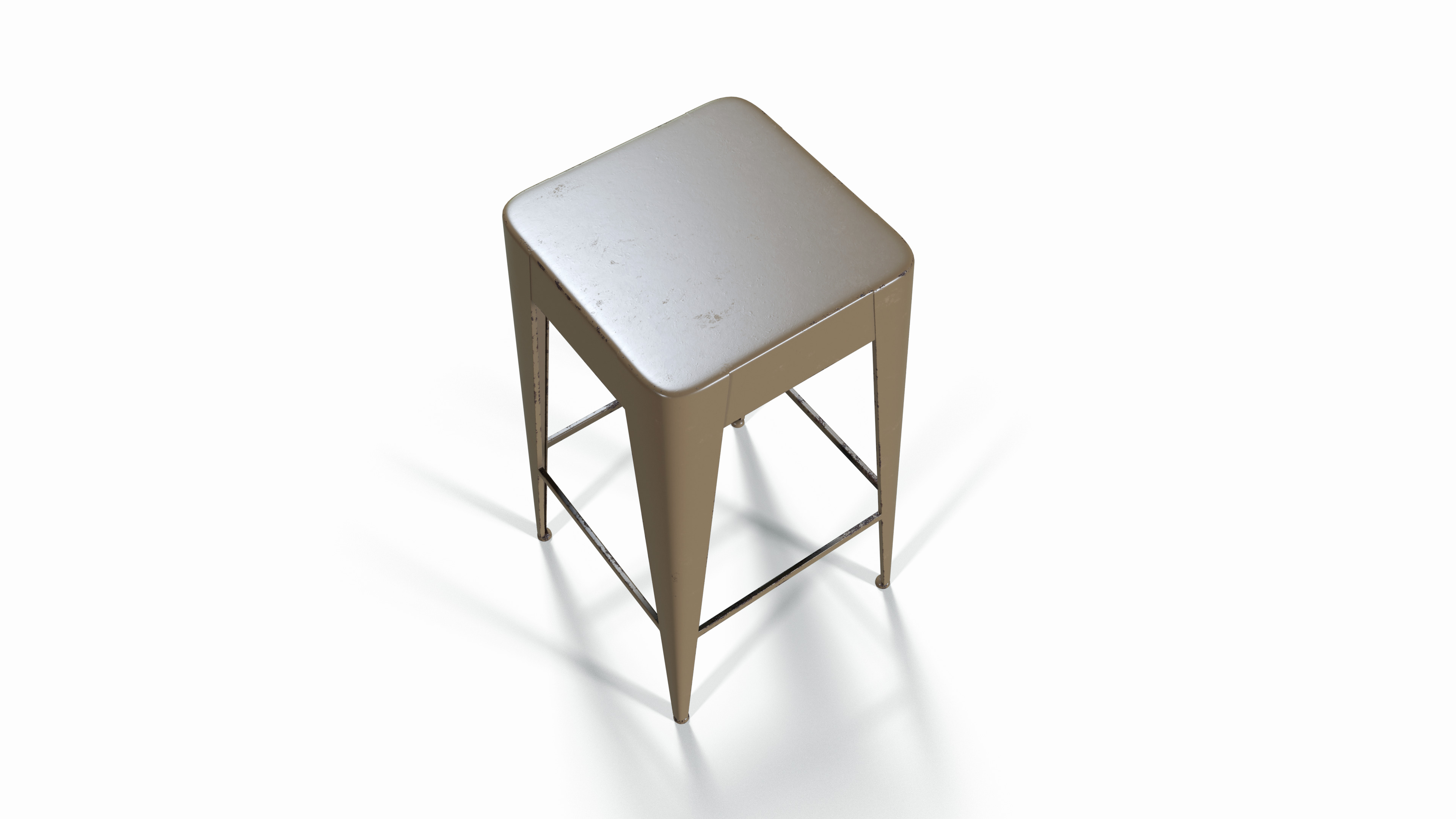 Daryll Stool Low-poly 3D model_5