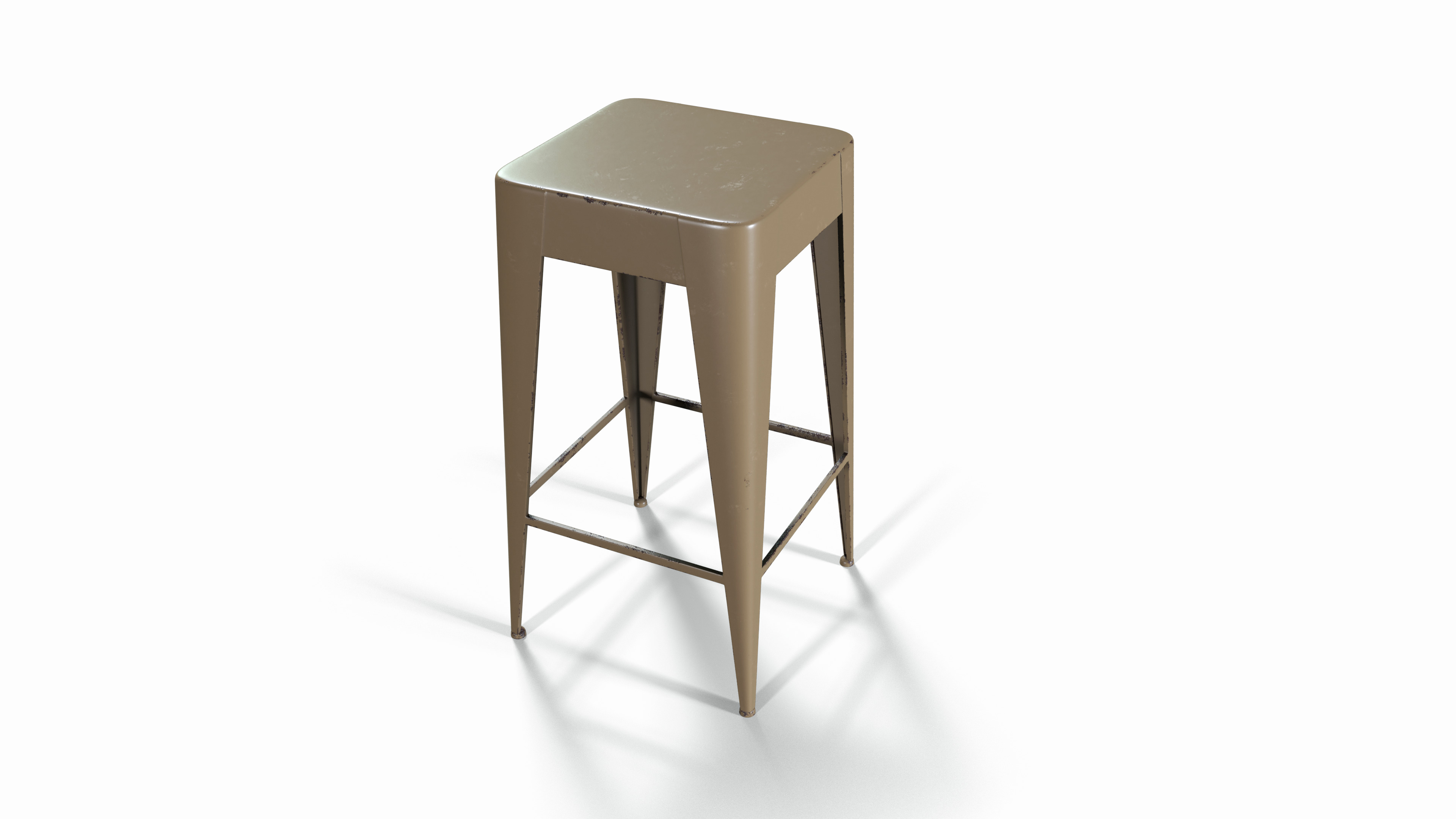 Daryll Stool Low-poly 3D model_4