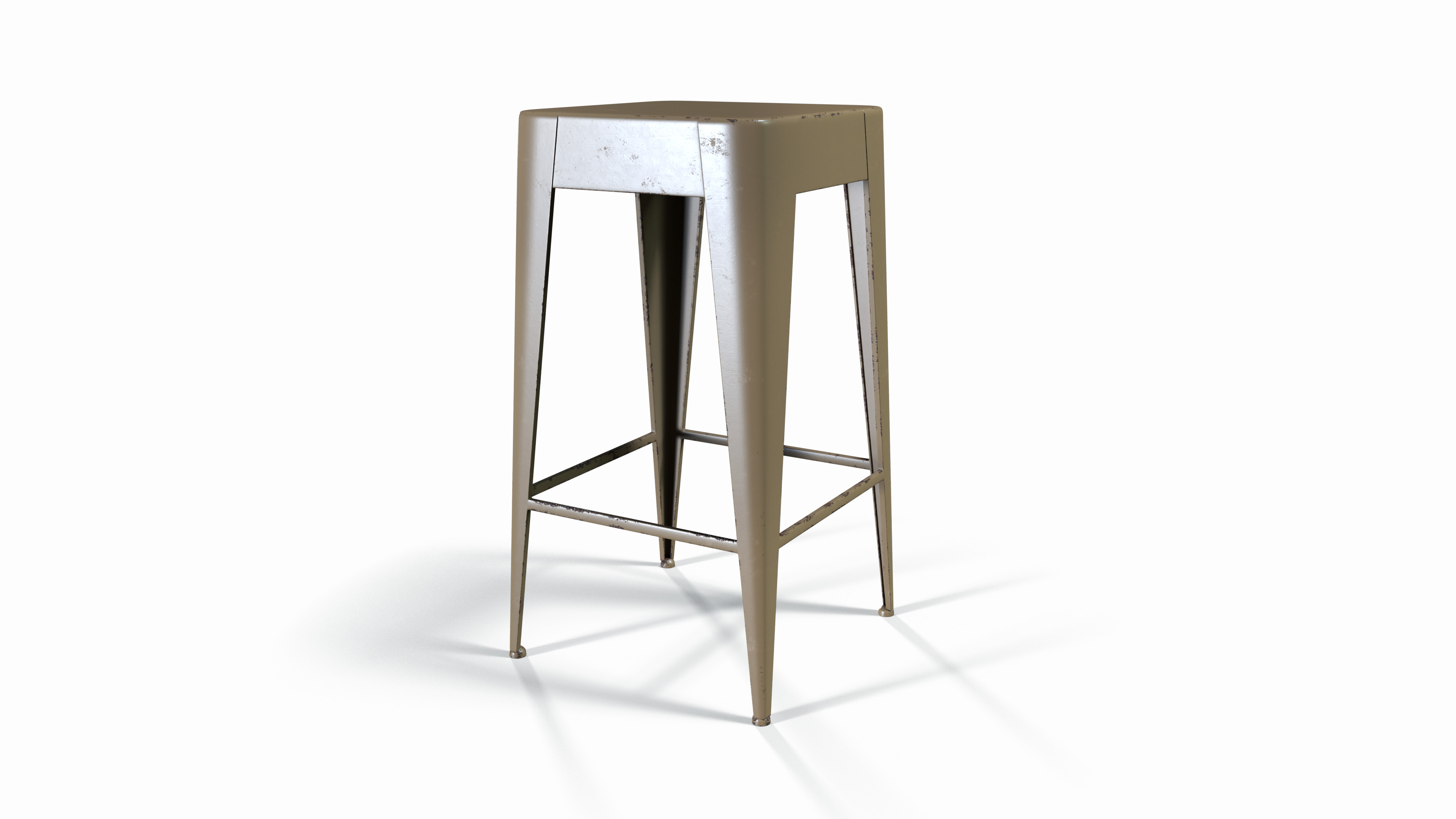 Daryll Stool Low-poly 3D model_2
