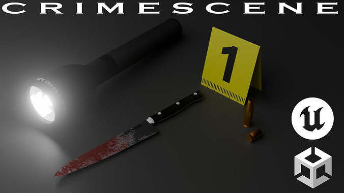 High Quality Crime Scene Pack Free low-poly 3D model