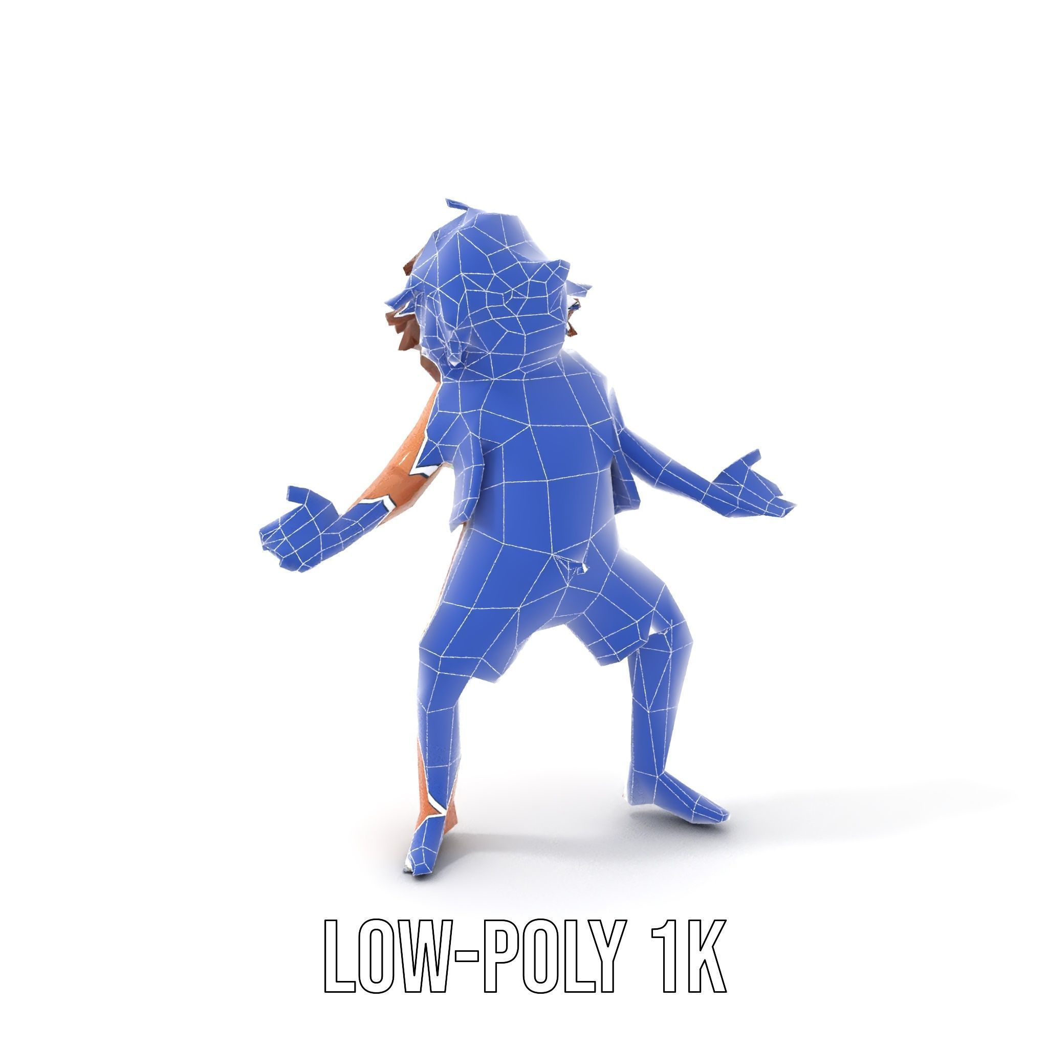 Beach Party Dude Character Model  Rigged and Animated Low-poly 3D model_8