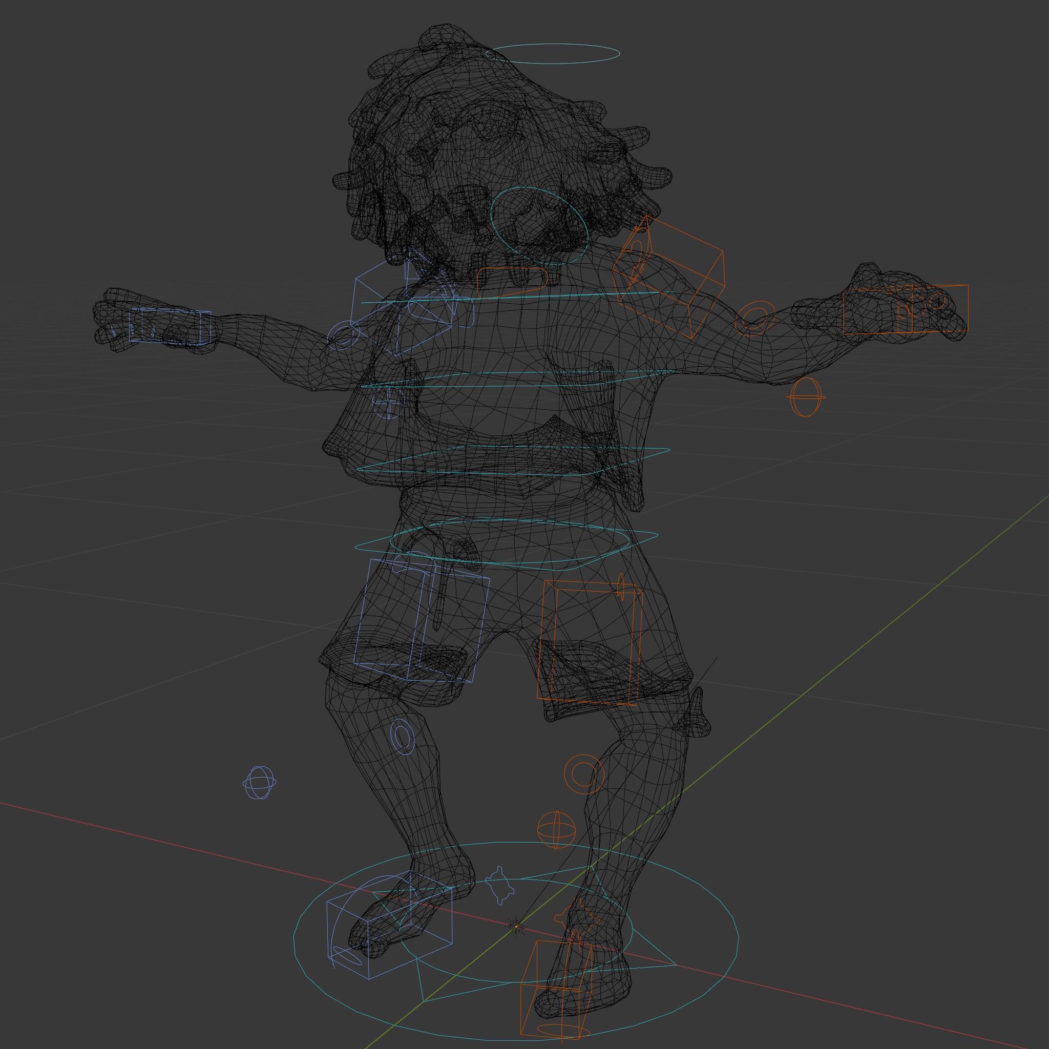 Beach Party Dude Character Model  Rigged and Animated Low-poly 3D model_5