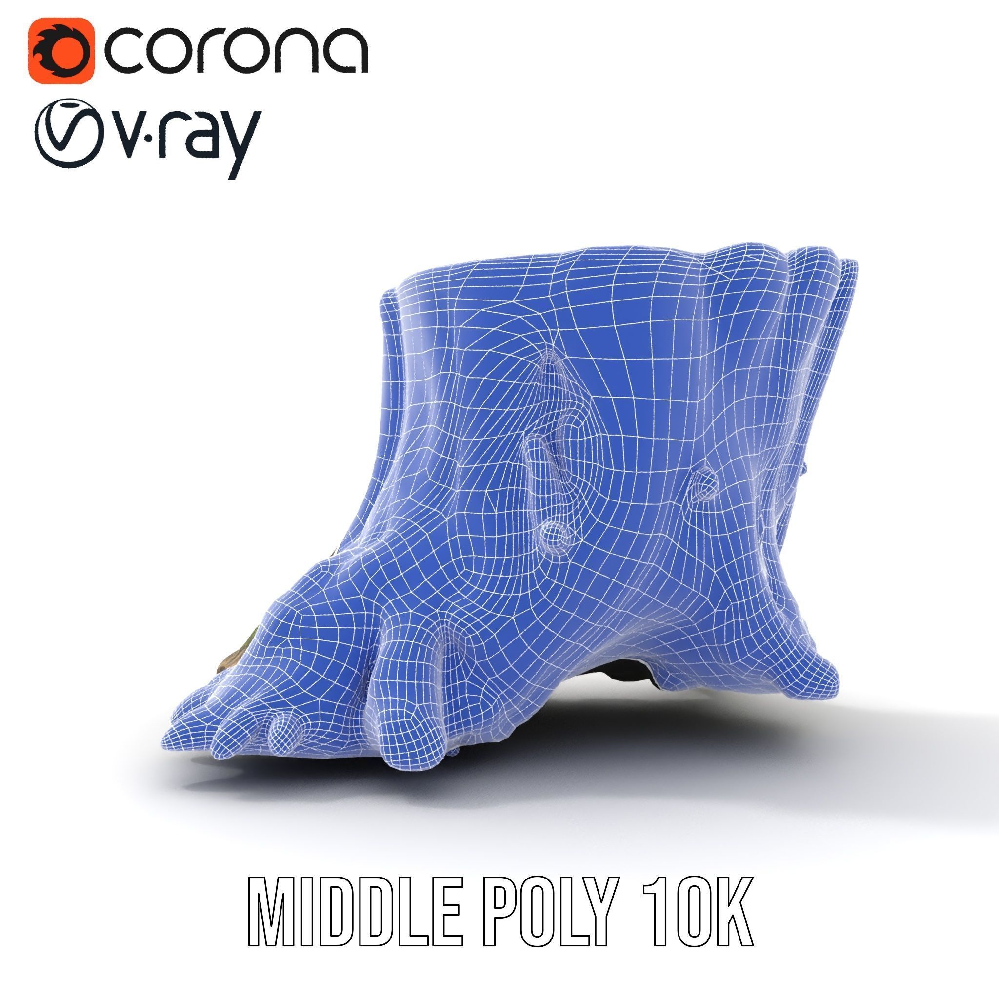 Tree Stump with Moss Model Pack Low-poly 3D model_23